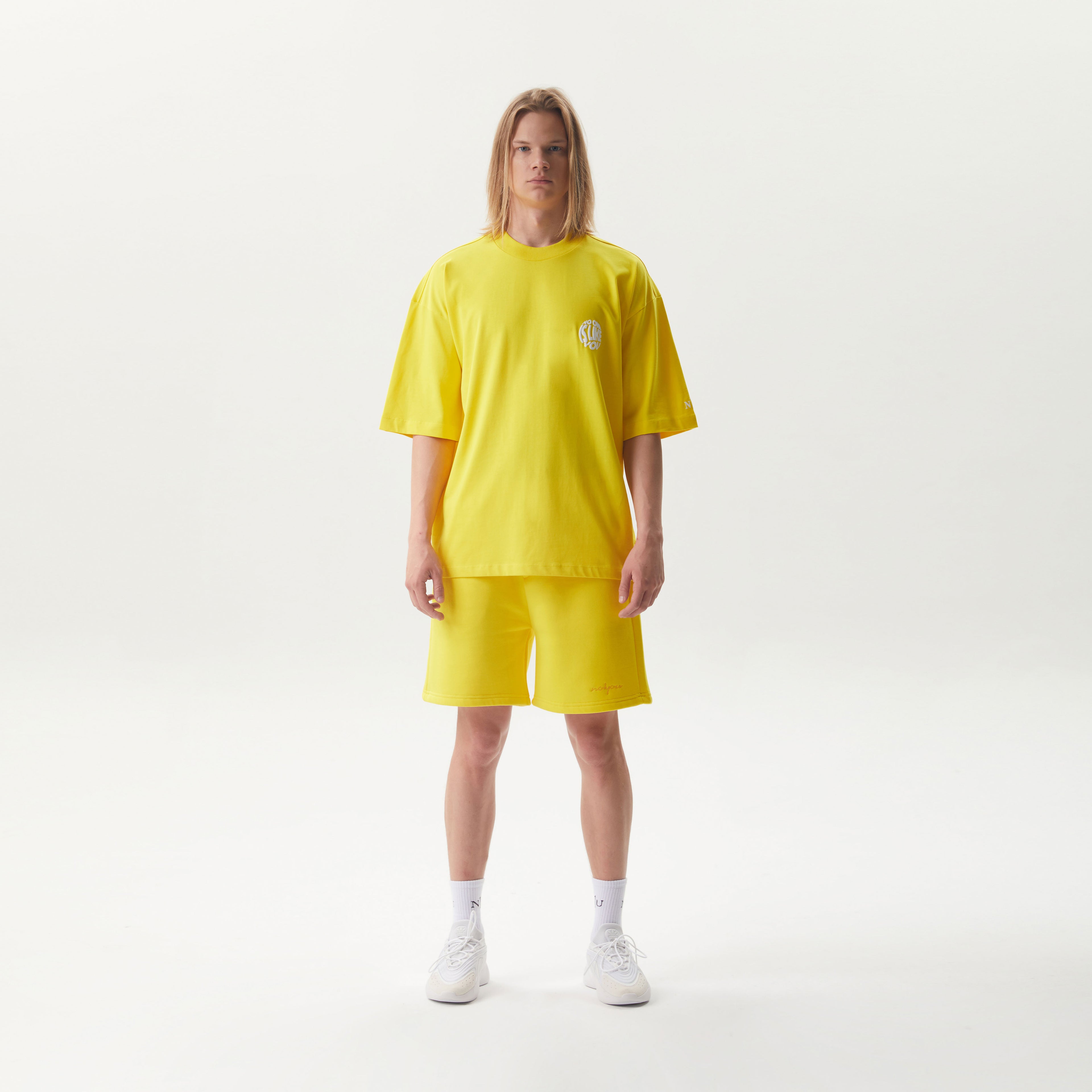 T-Shirt mit Backprint Gelb Unisex - No1You