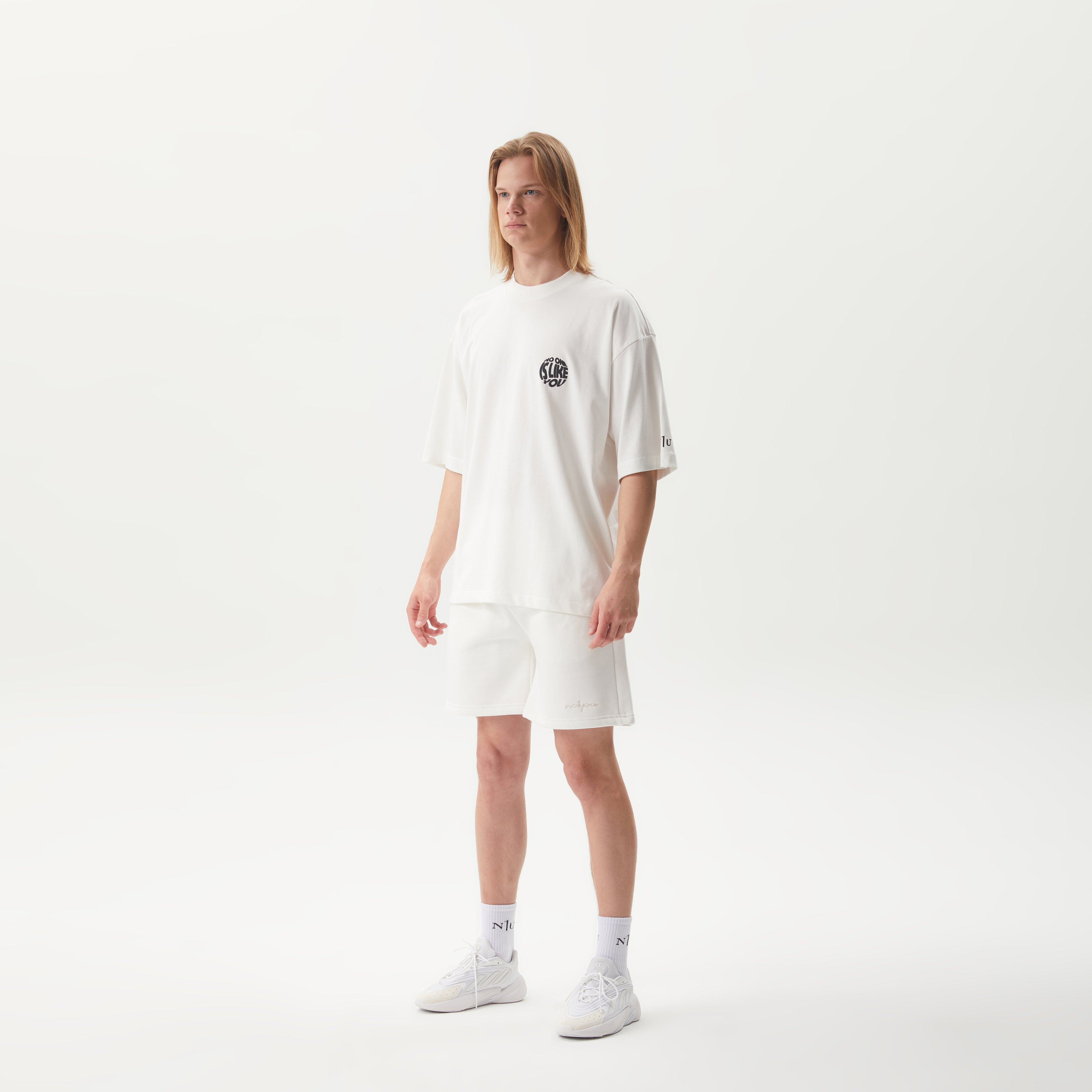 T-Shirt mit Backprint Weiß Unisex - No1You