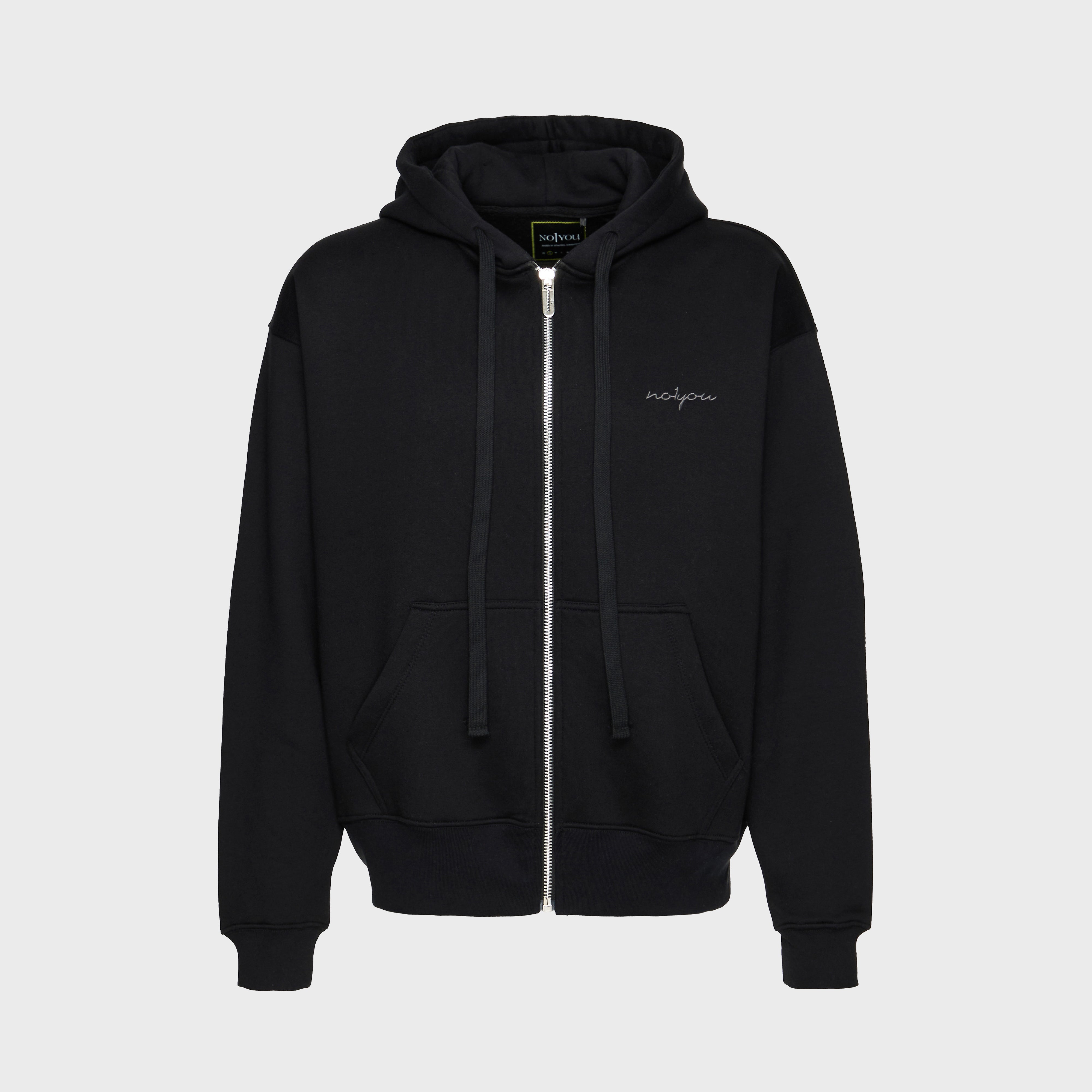 ESSENTIAL 1 BLACK ZIP HOODIE