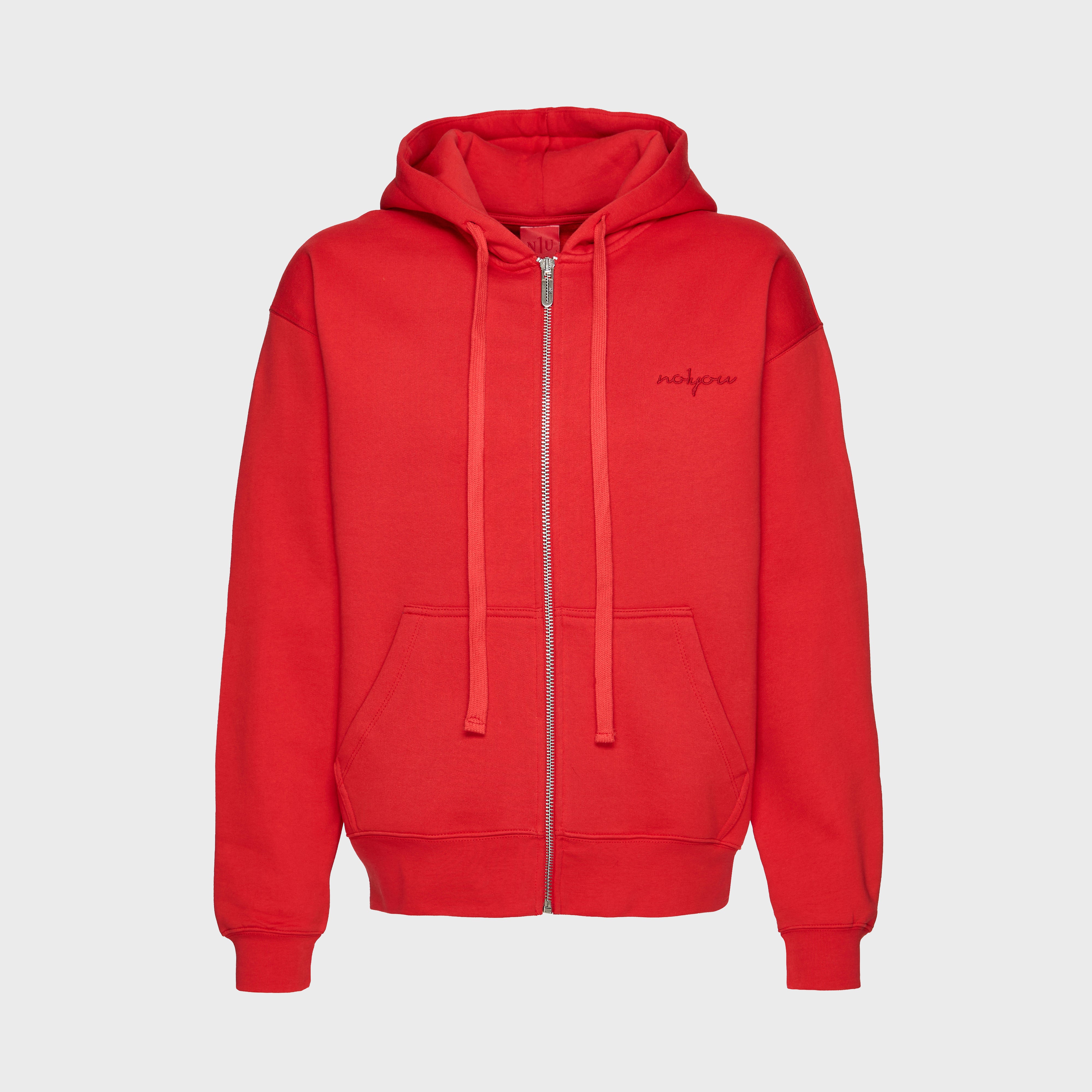 ESSENTIAL 1 RED ZIP HOODIE