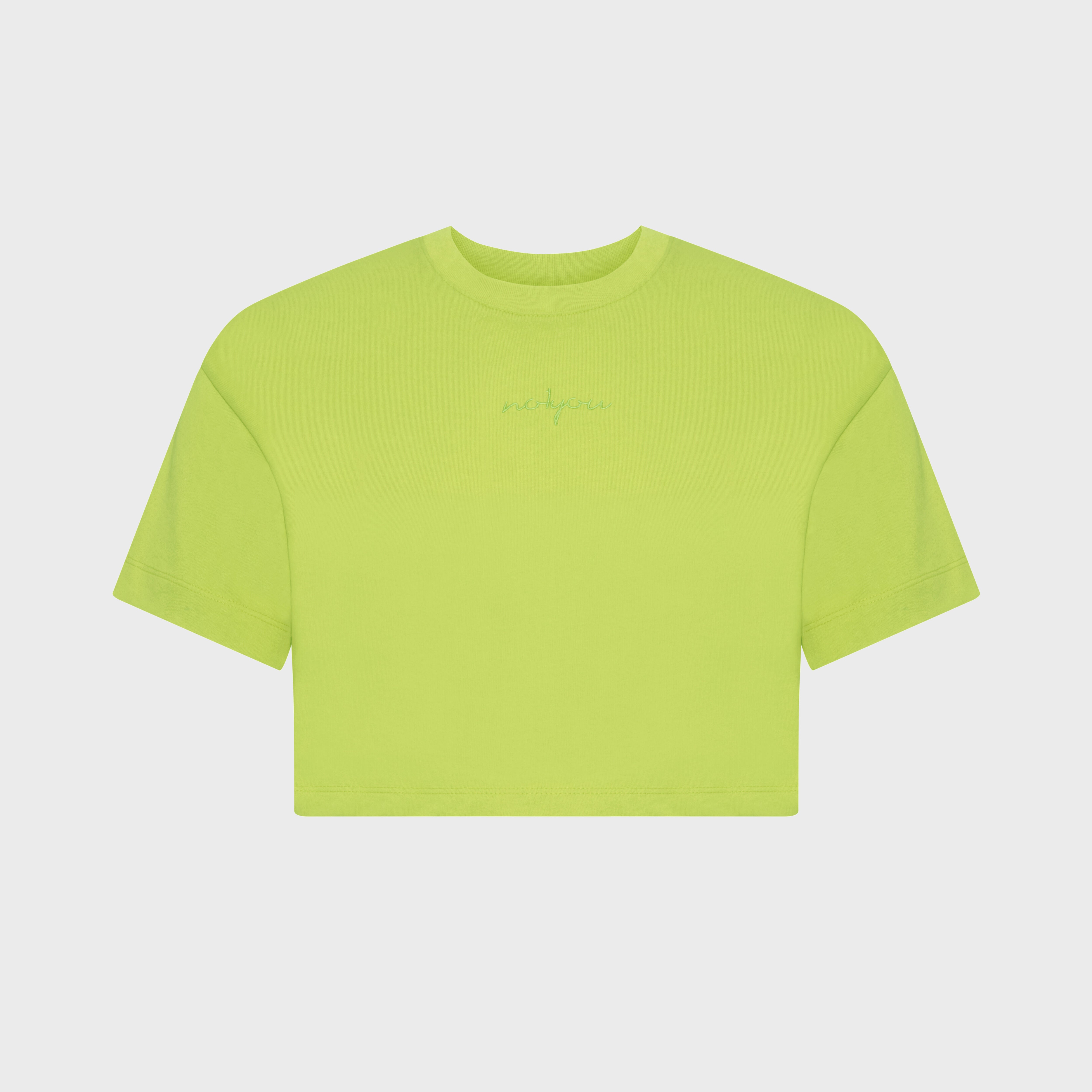 ESSENTIAL 1 LIME CROP TSHIRT