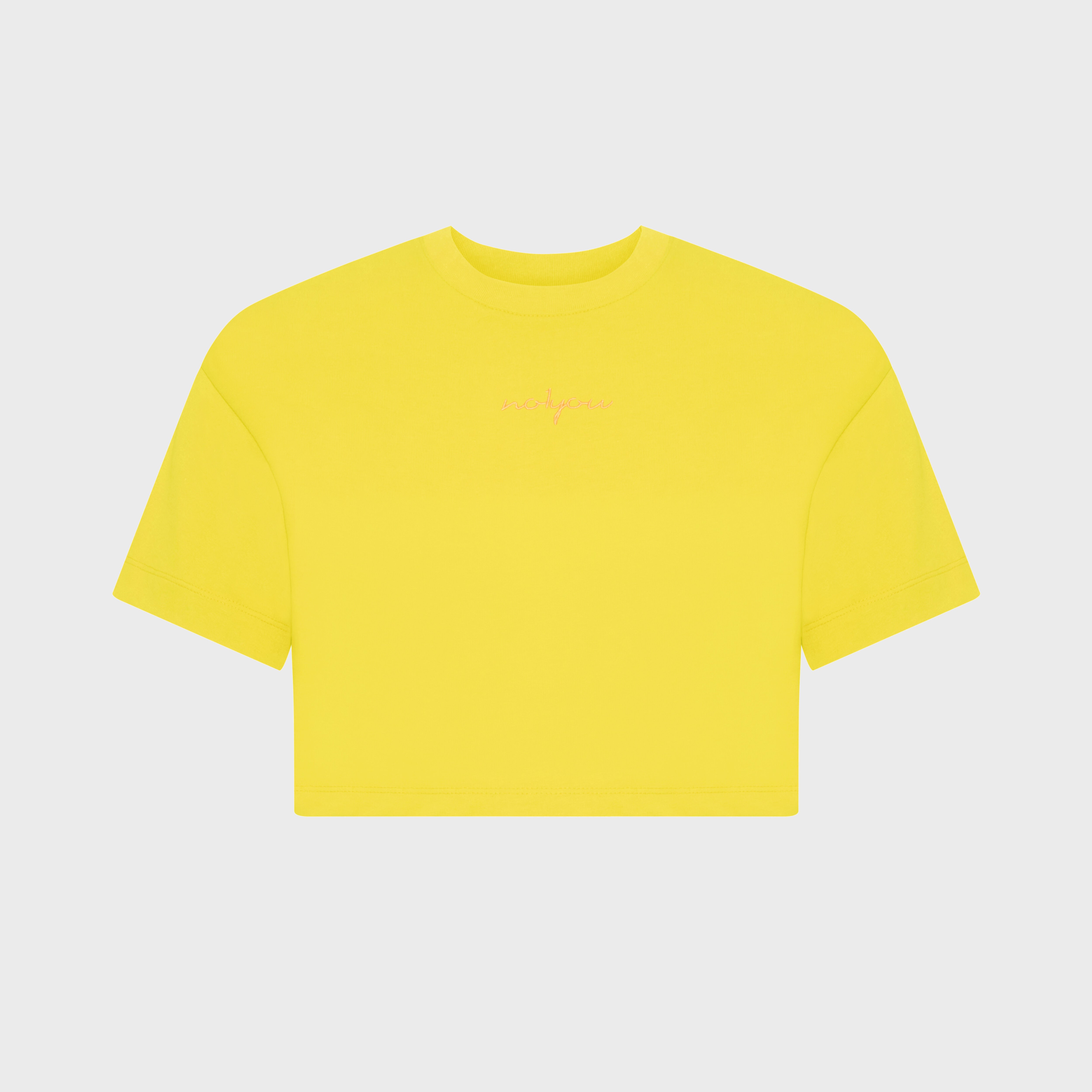 ESSENTIAL 1 YELLOW CROP TSHIRT