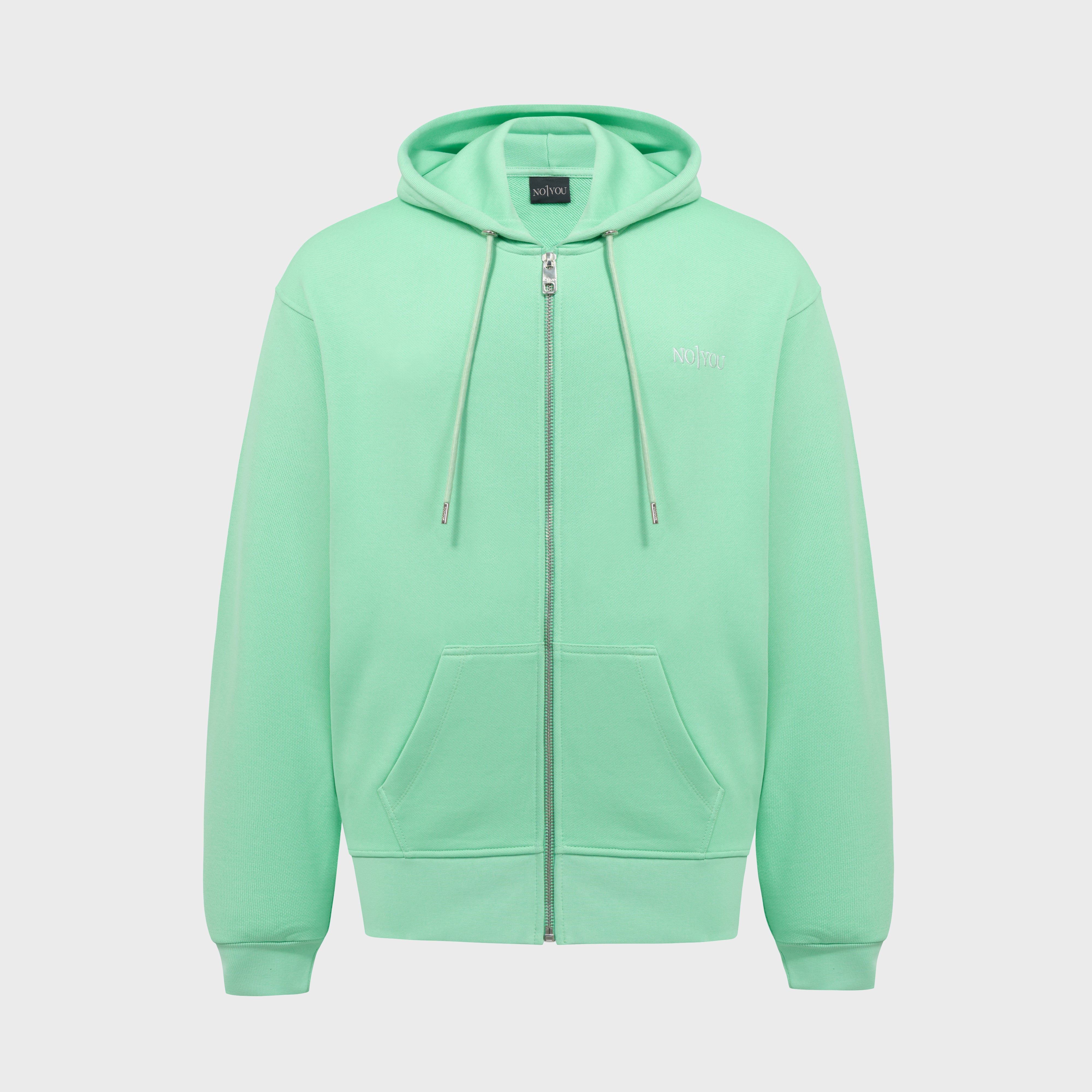 ESSENTIAL 2 GREEN ASH EMBROIDERY ZIP HOODIE