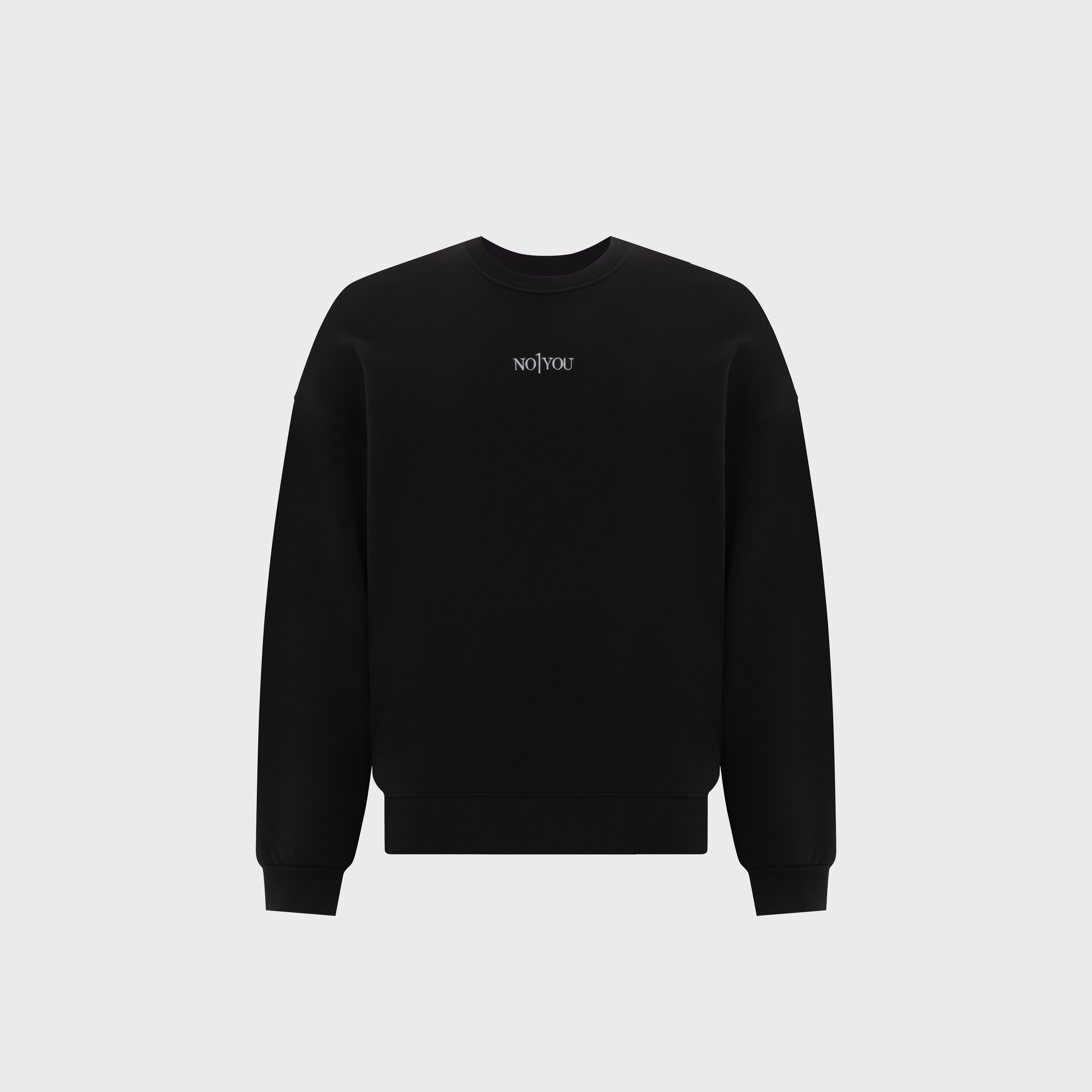 ESSENTIAL 2 BLACK EMBROIDERY SWEATSHIRT