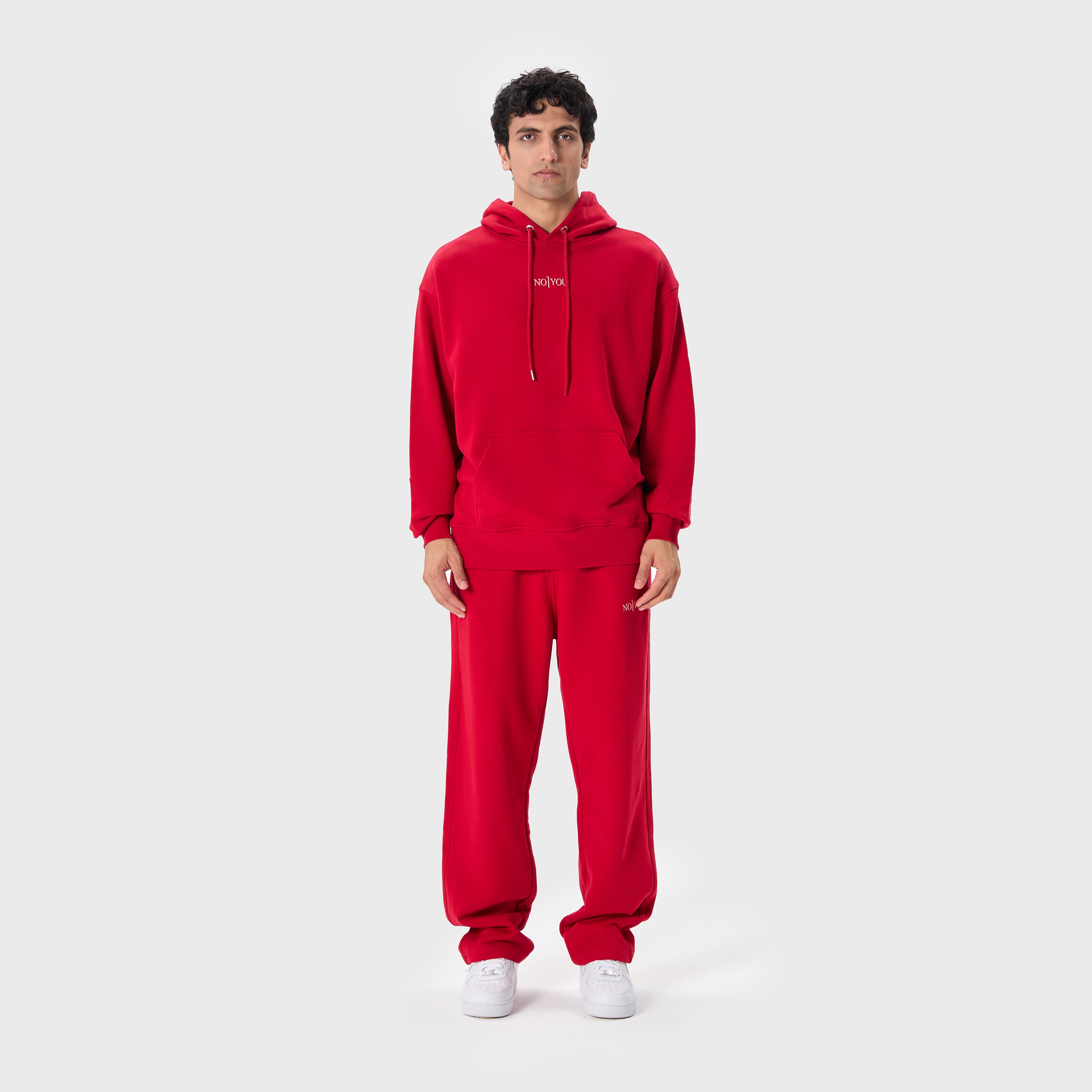 ESSENTIAL 2 RED EMBROIDERY HOODIE