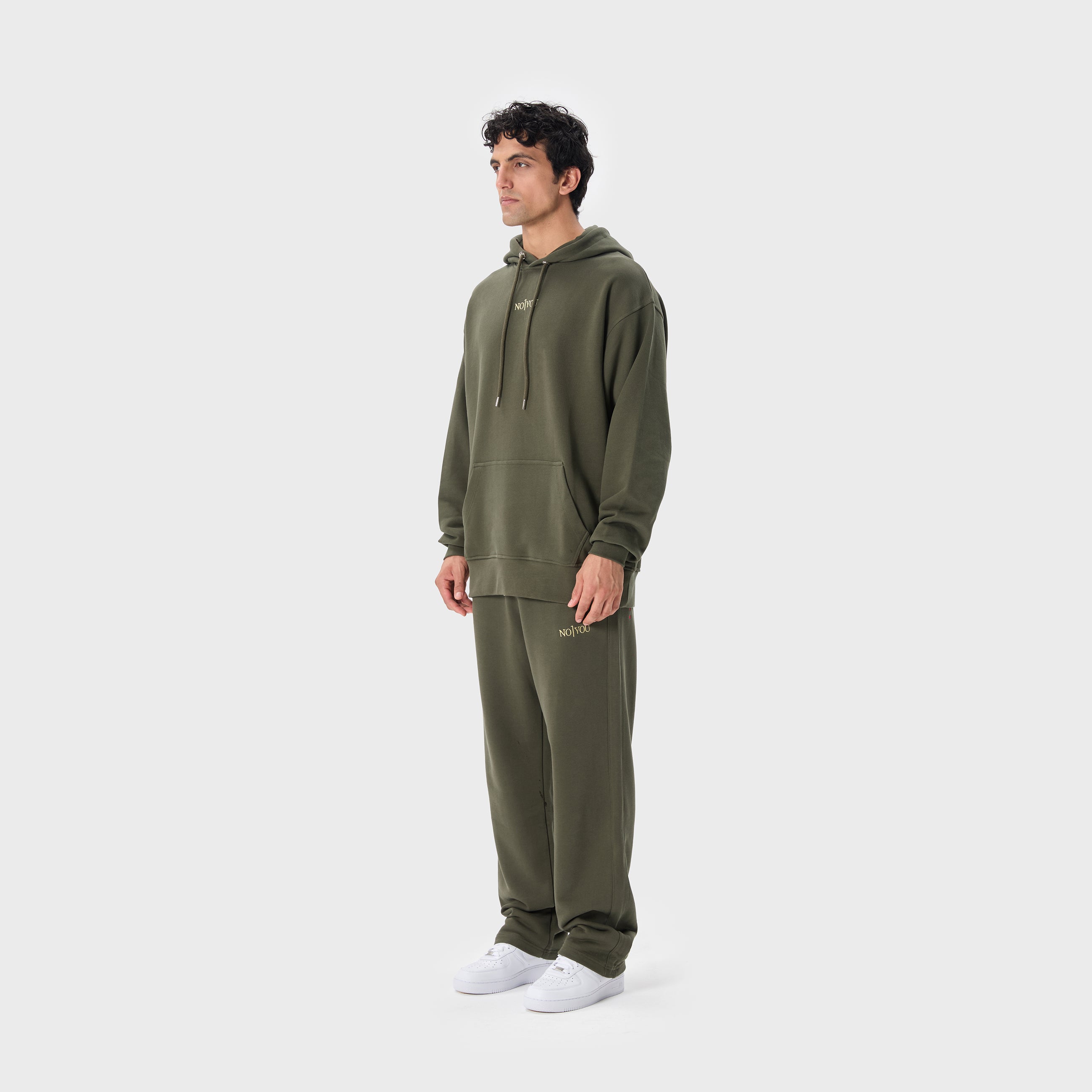 ESSENTIAL 2 DARK GREEN EMBROIDERY HOODIE