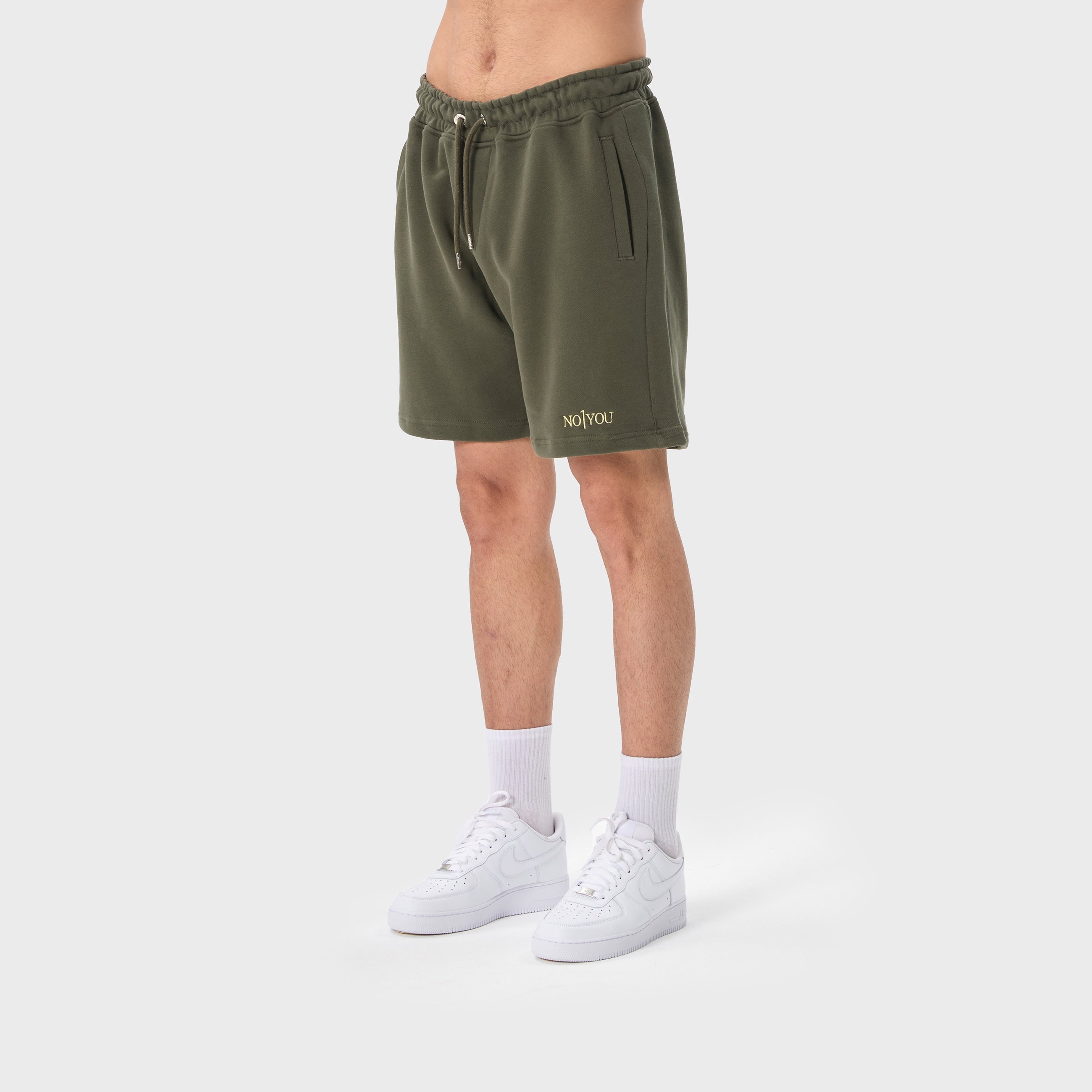 ESSENTIAL 2 DARK GREEN EMBROIDERY SWEATSHORT