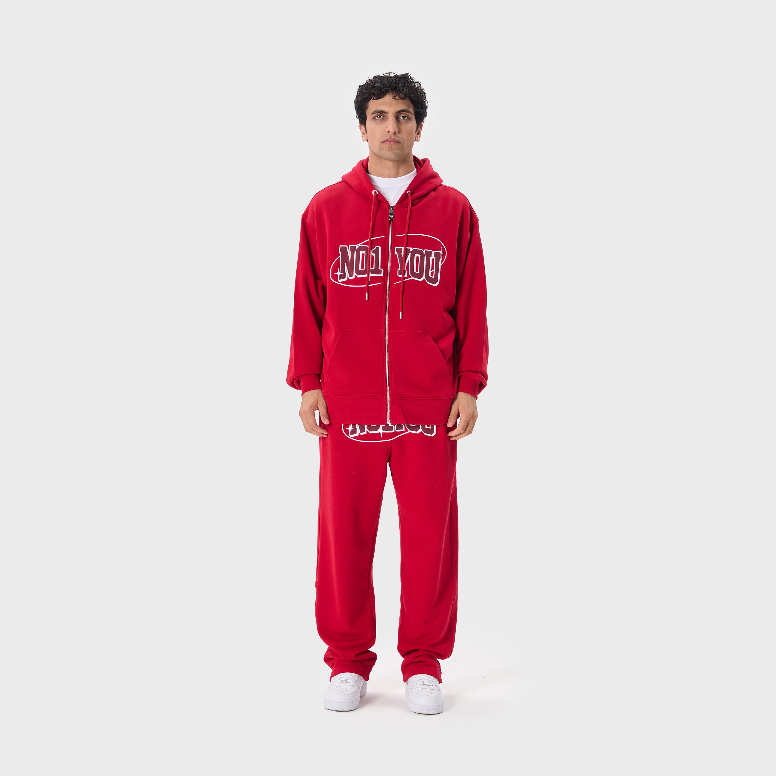 ESSENTIAL 2 RED STAR ZIP HOODIE