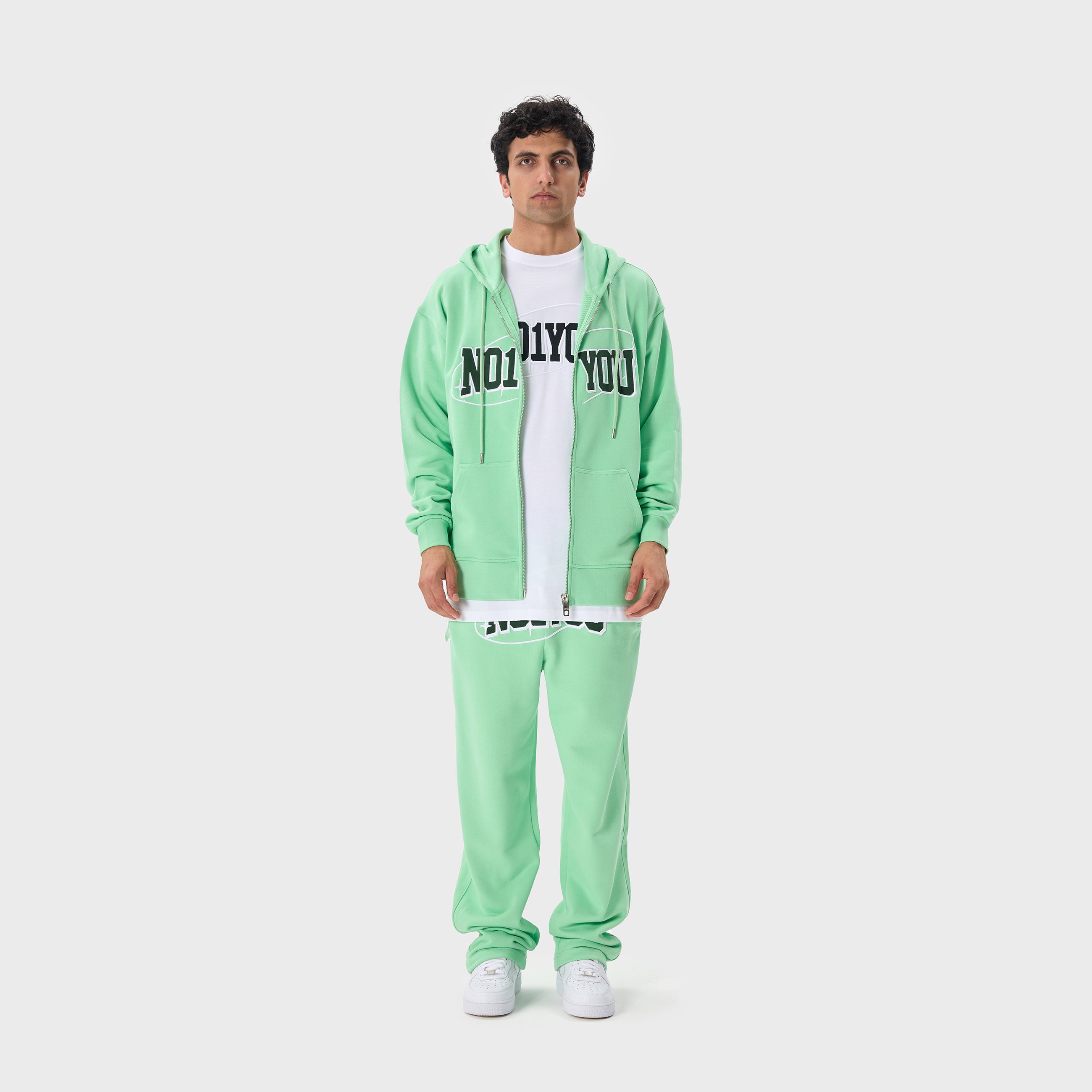 ESSENTIAL 2 GREEN ASH STAR ZIP HOODIE