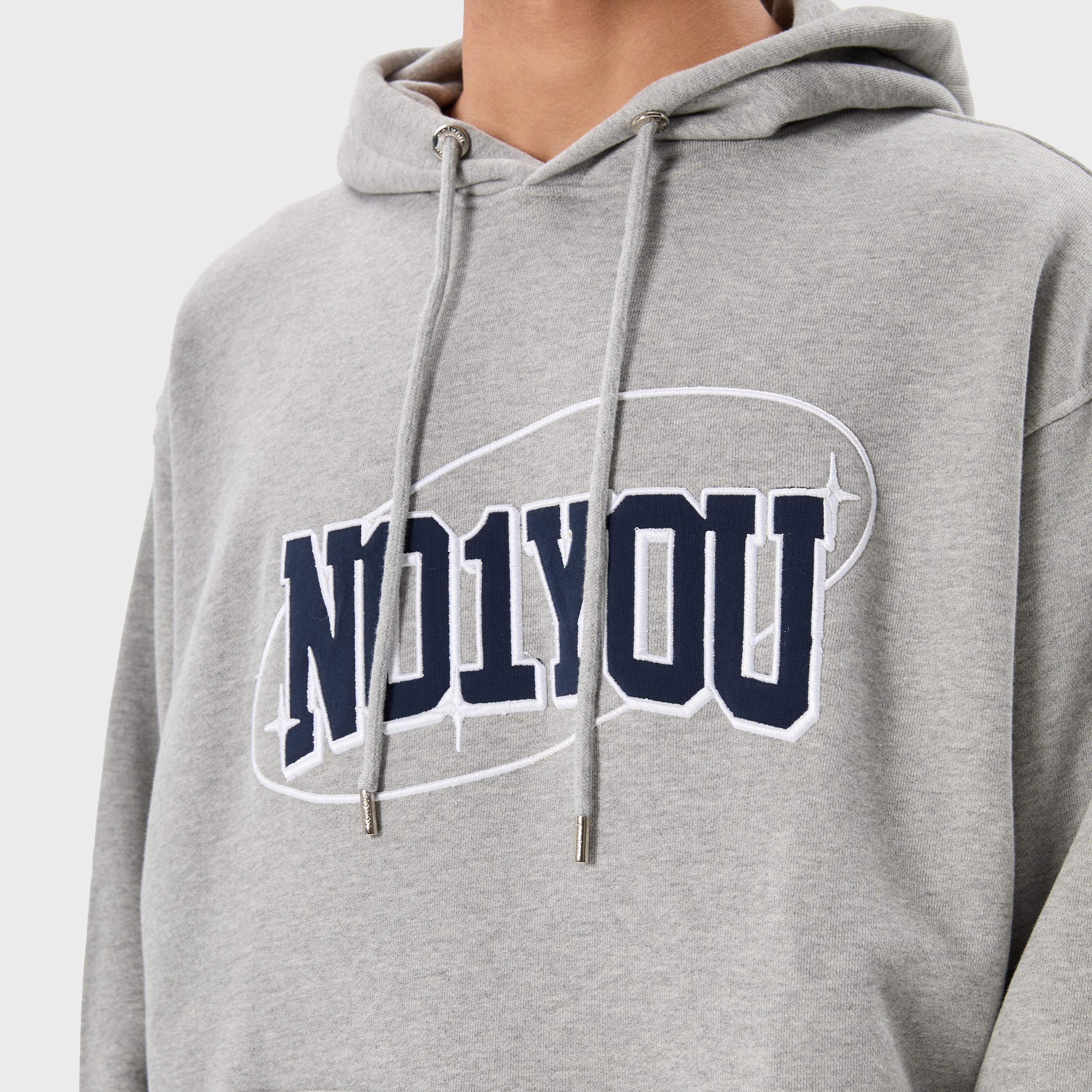 ESSENTIAL 2 GREY MELANGE STAR HOODIE