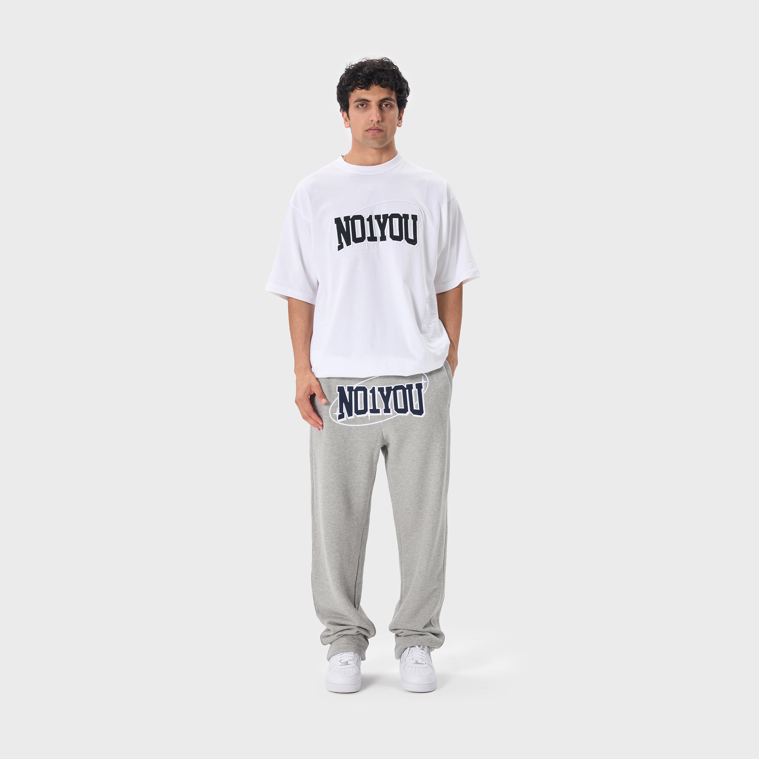 ESSENTIAL 2 GREY MELANGE STAR SWEATPANTS