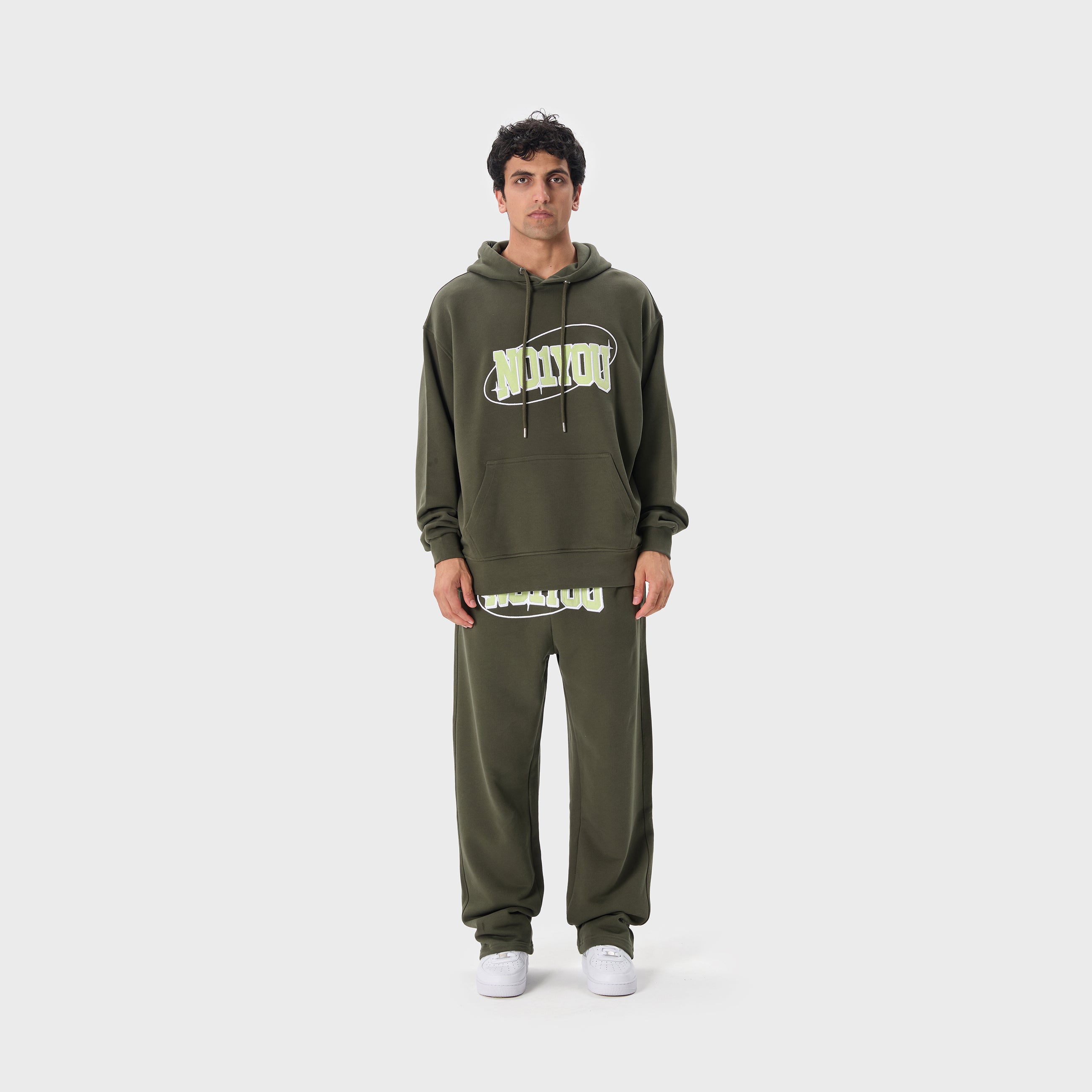 ESSENTIAL 2 DARK GREEN STAR HOODIE