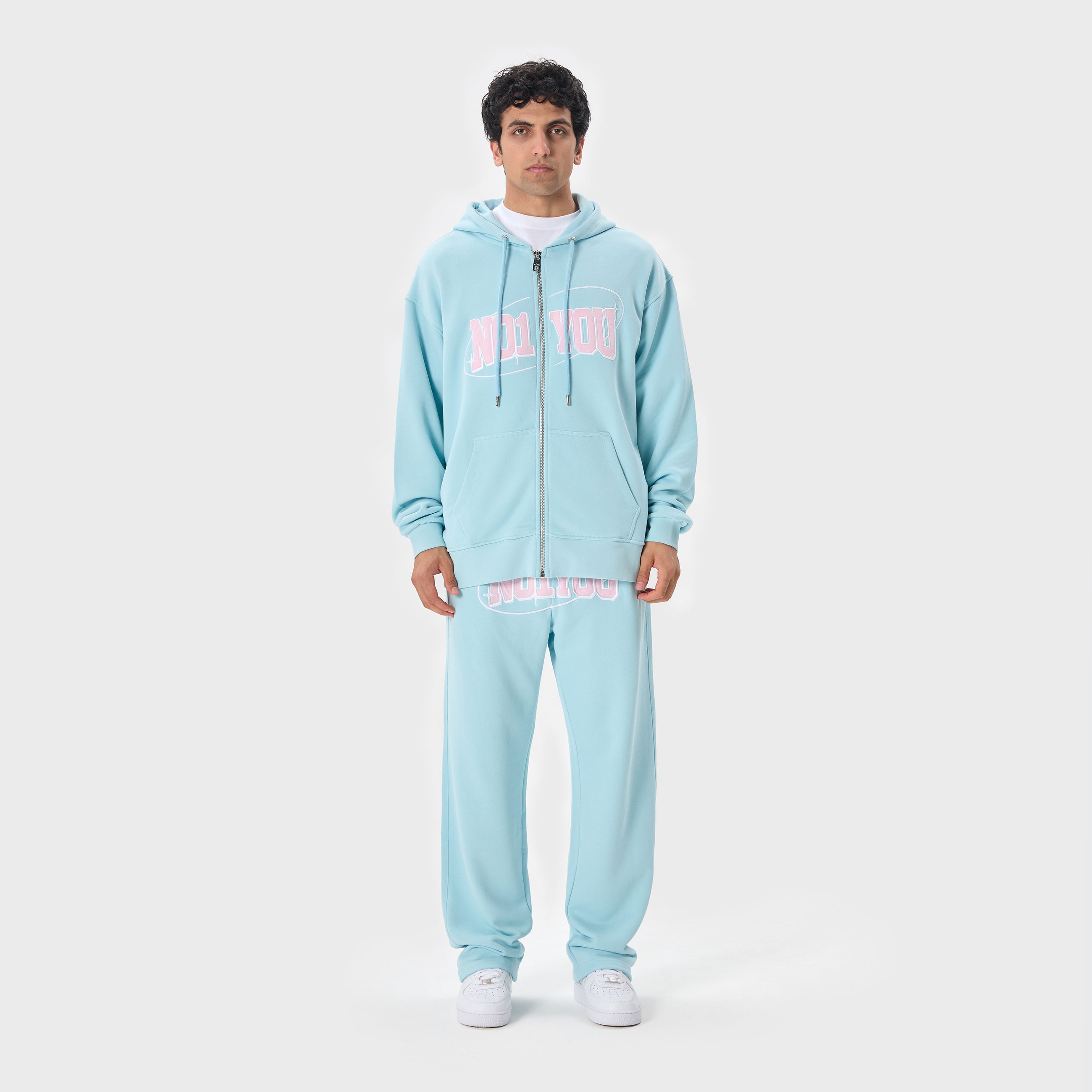 ESSENTIAL 2 BABY BLUE STAR ZIP HOODIE
