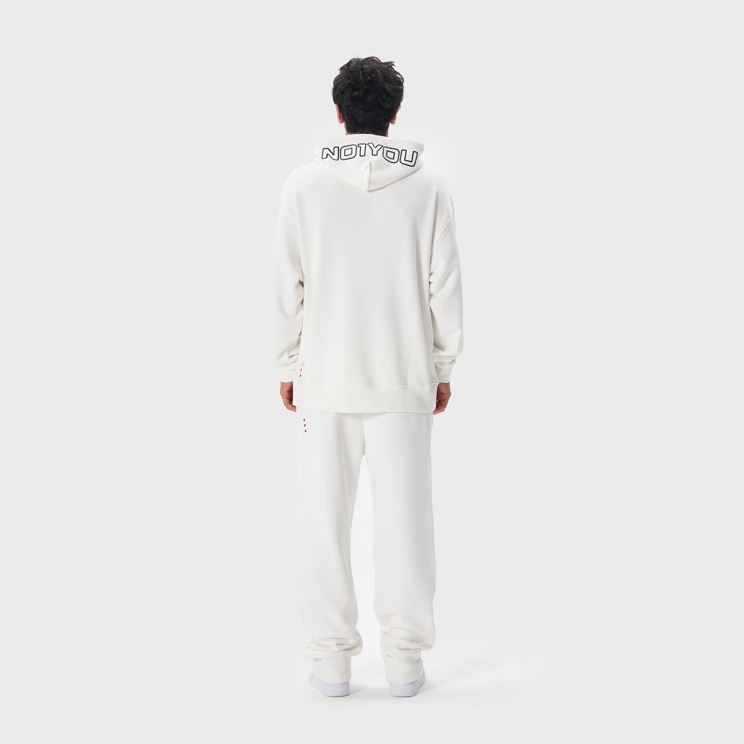 ESSENTIAL 2 WHITE EMBOSSED HOODIE