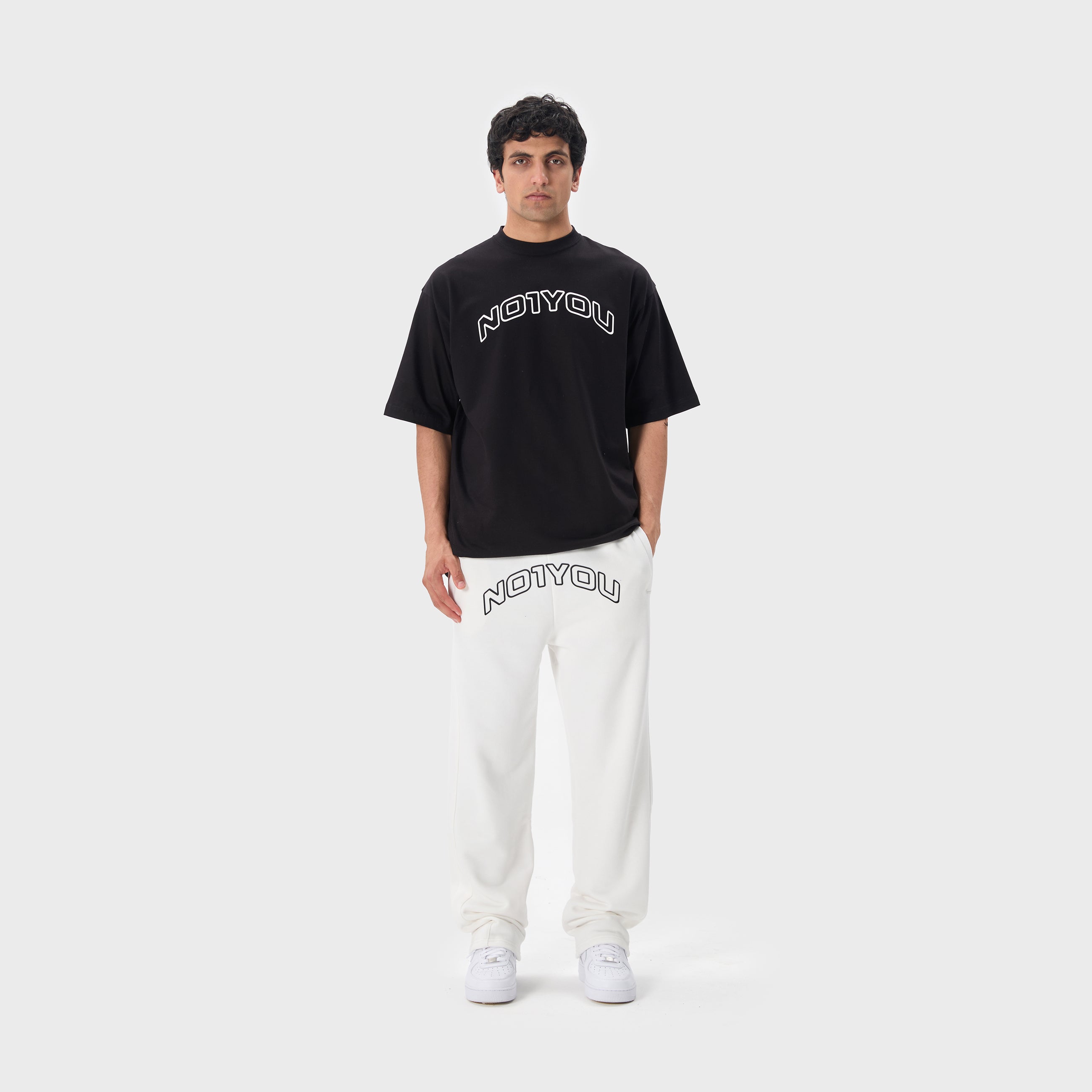 ESSENTIAL 2 WHITE EMBOSSED SWEATPANTS