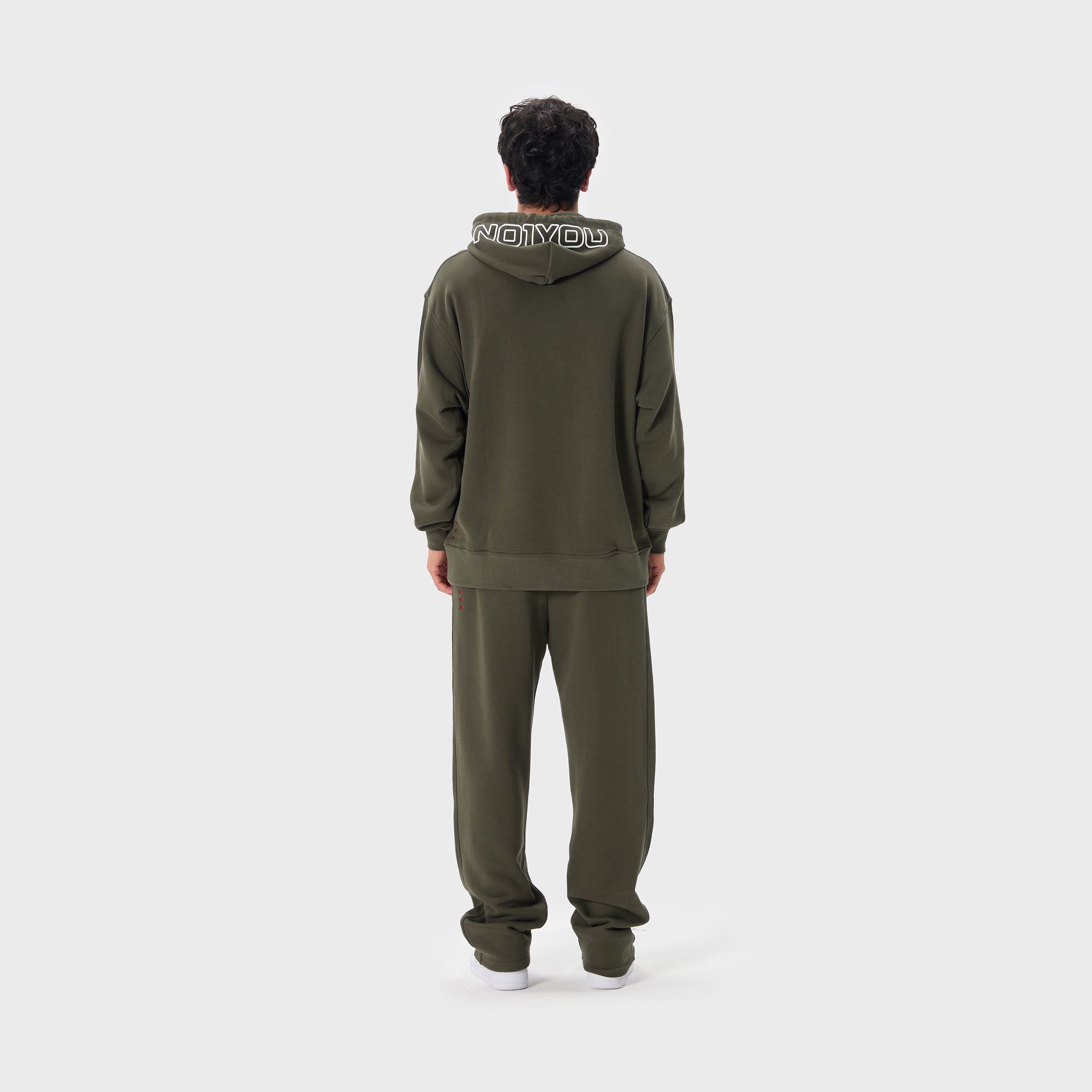 ESSENTIAL 2 DARK GREEN EMBOSSED HOODIE