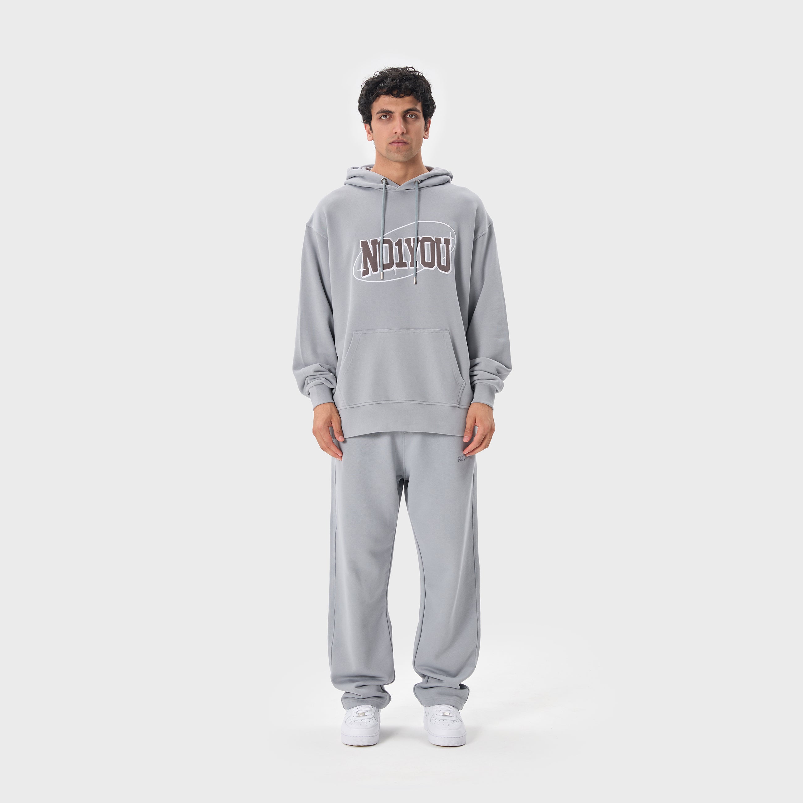 ESSENTIAL 2 LIGHT GREY STAR HOODIE