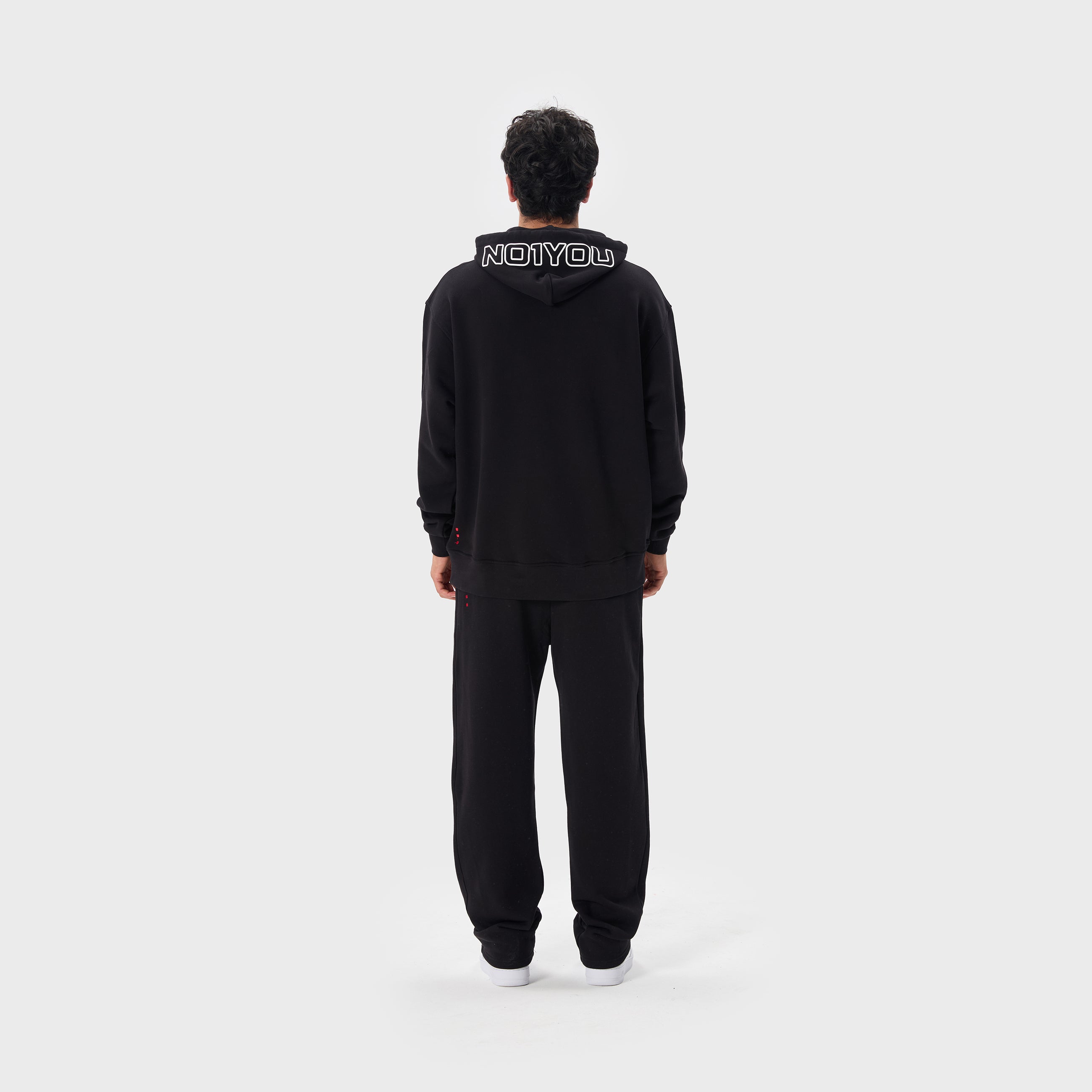 ESSENTIAL 2 BLACK EMBOSSED HOODIE