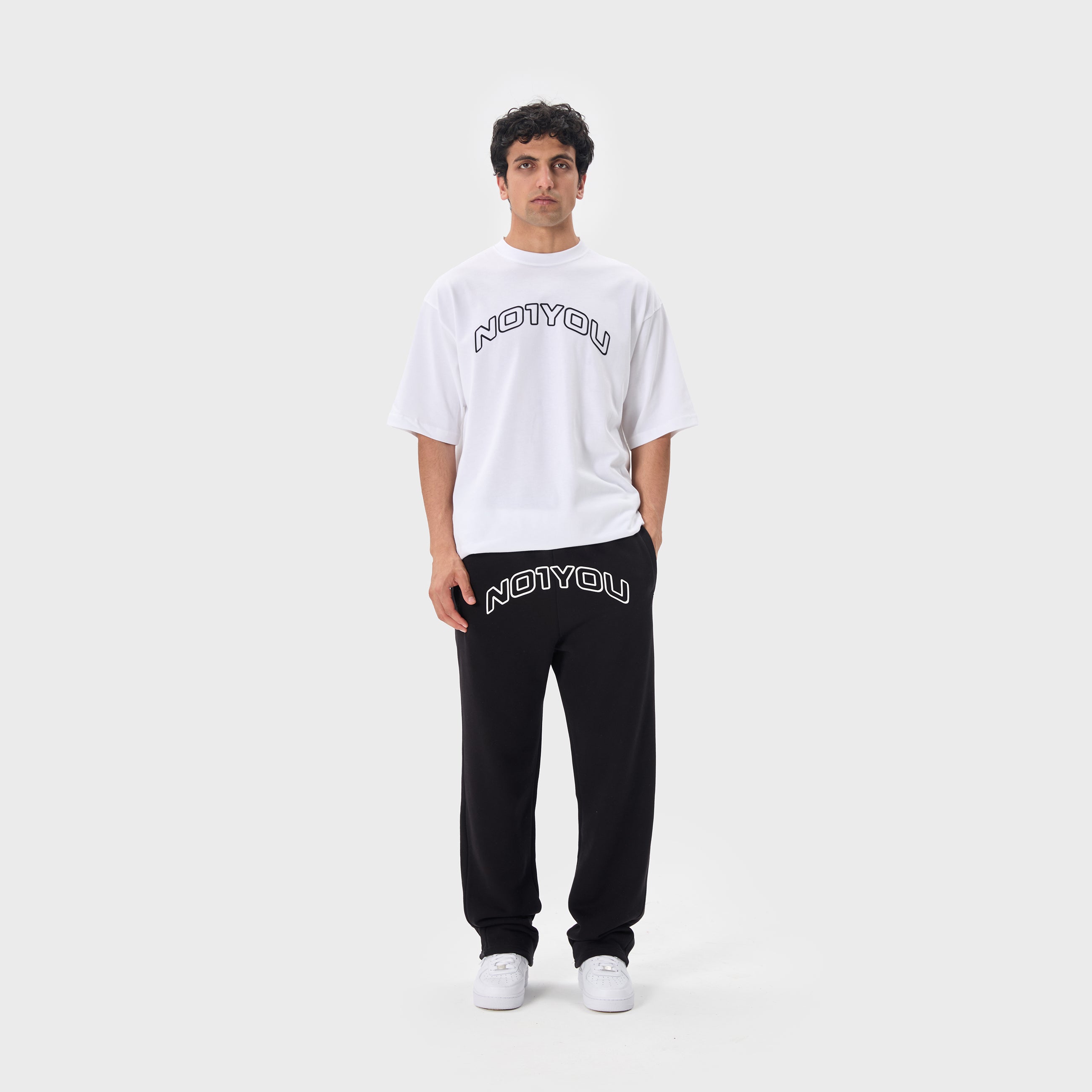 ESSENTIAL 2 BLACK EMBOSSED SWEATPANTS
