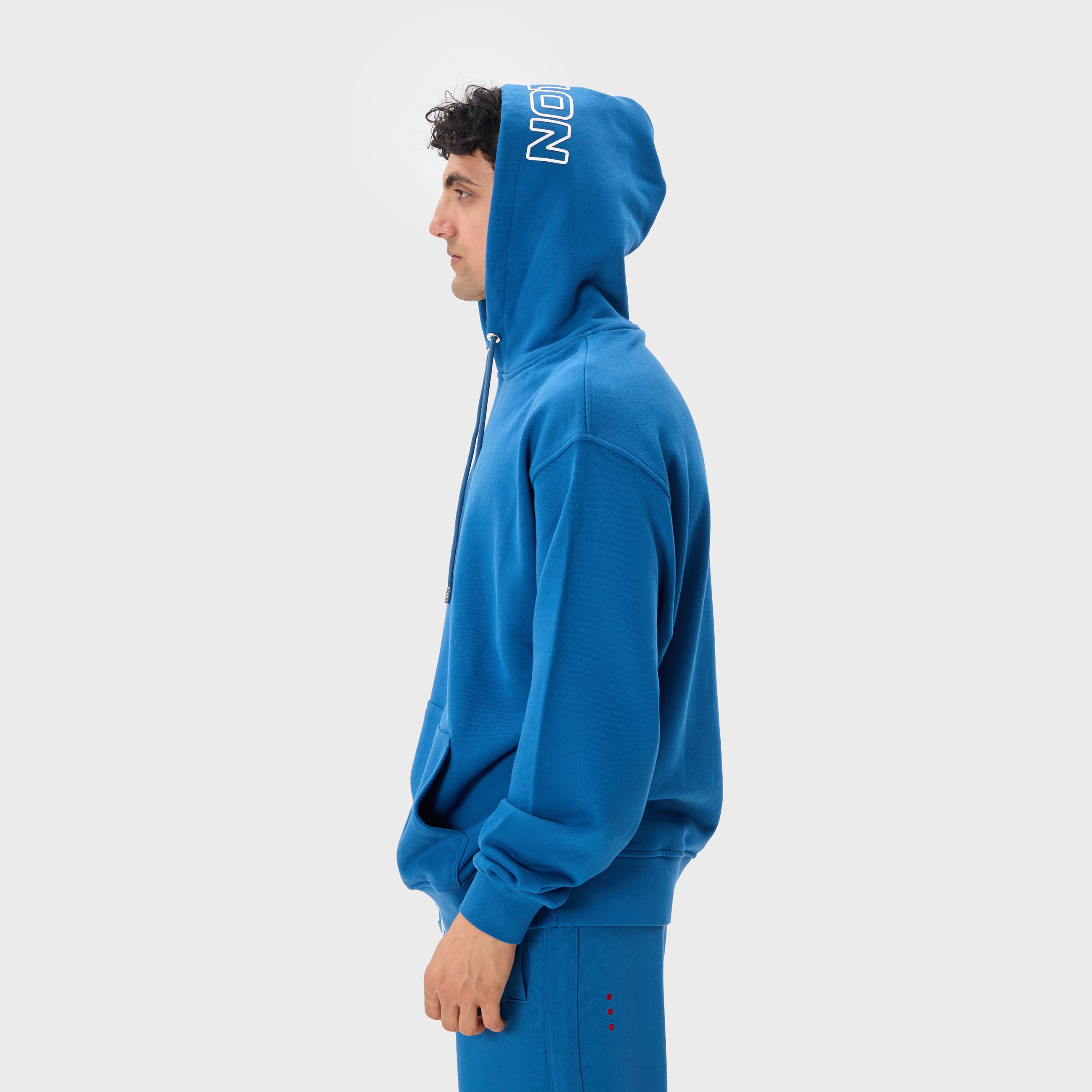ESSENTIAL 2 DARK BLUE EMBOSSED HOODIE