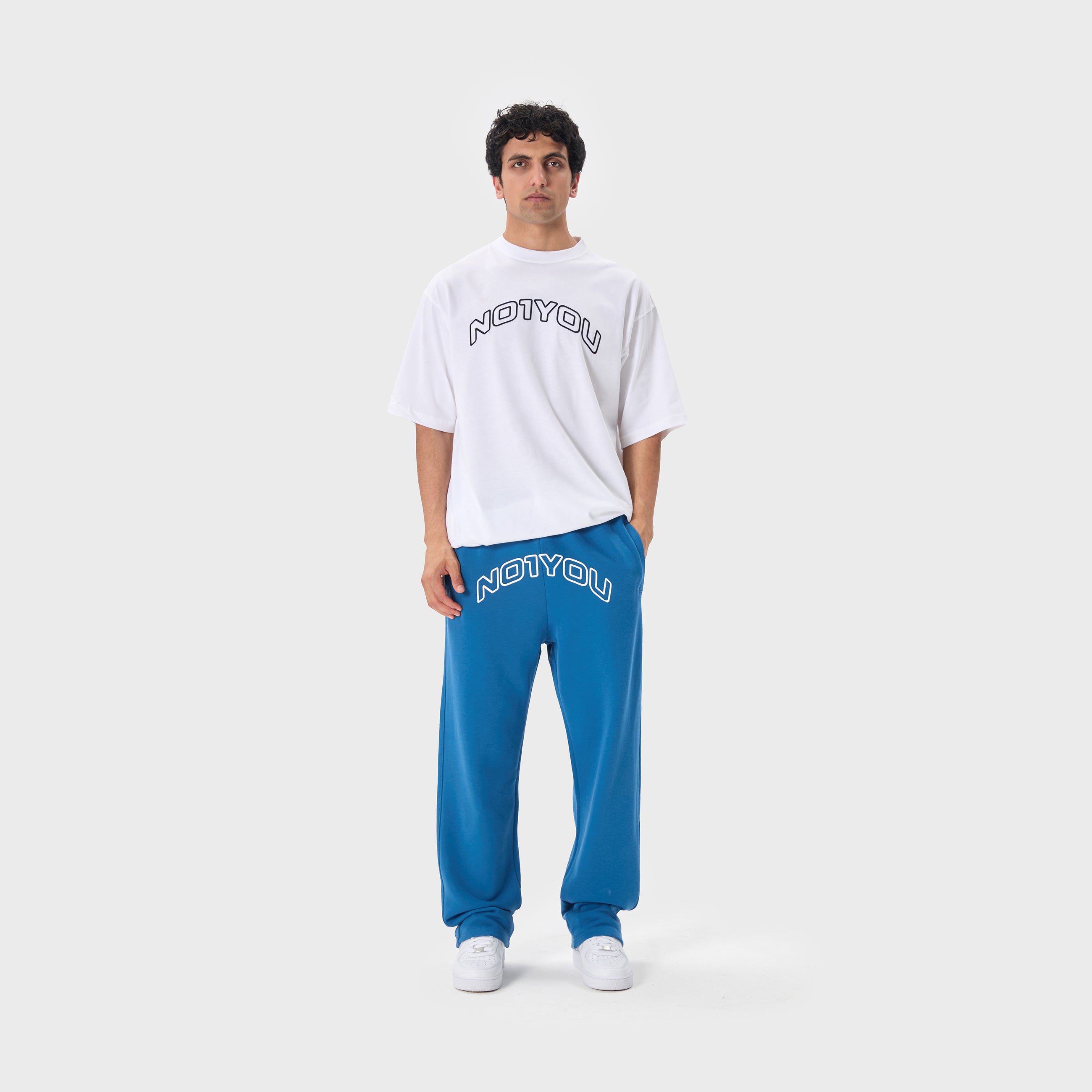 ESSENTIAL 2 DARK BLUE EMBOSSED SWEATPANTS