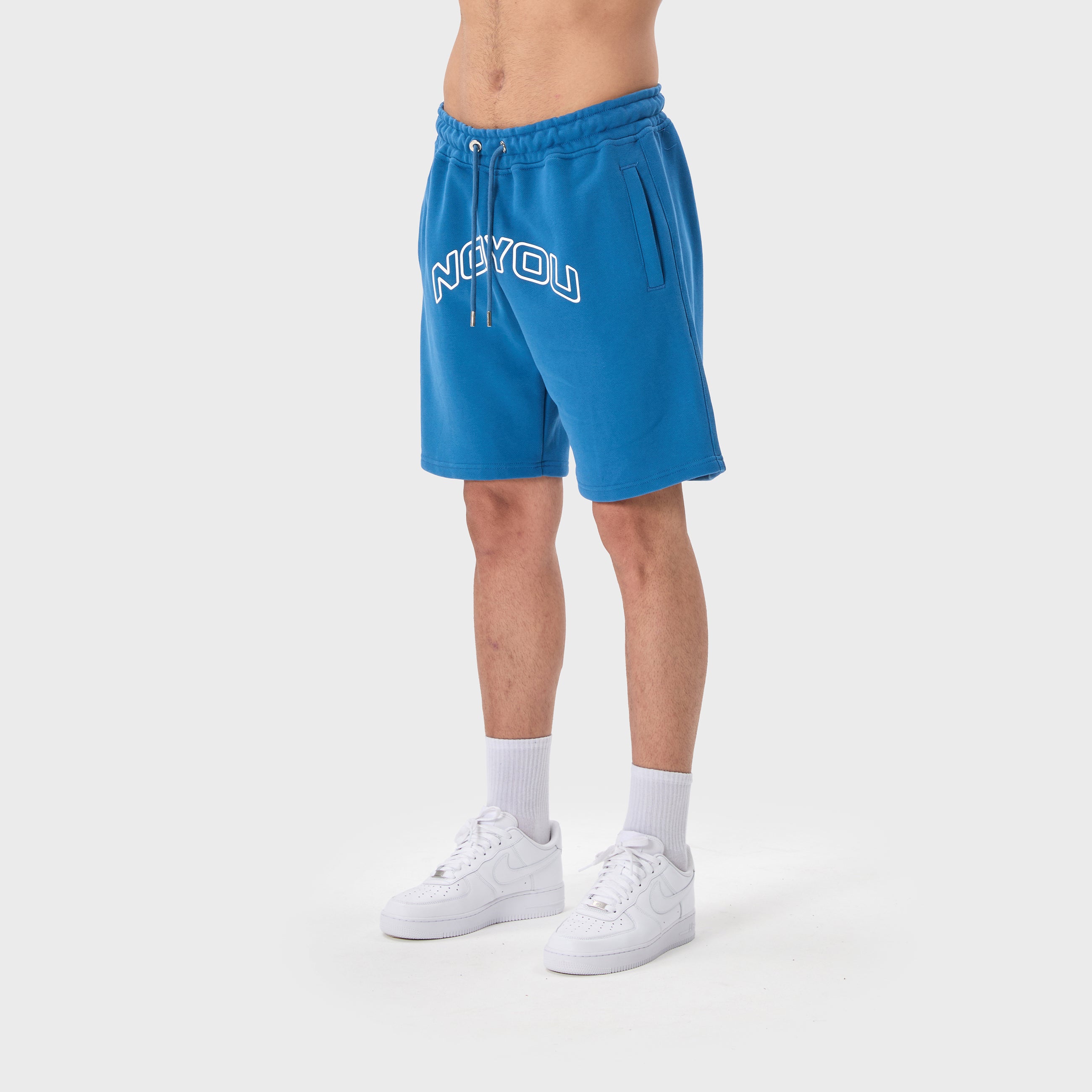 ESSENTIAL 2 DARK BLUE EMBOSSED SWEATSHORT