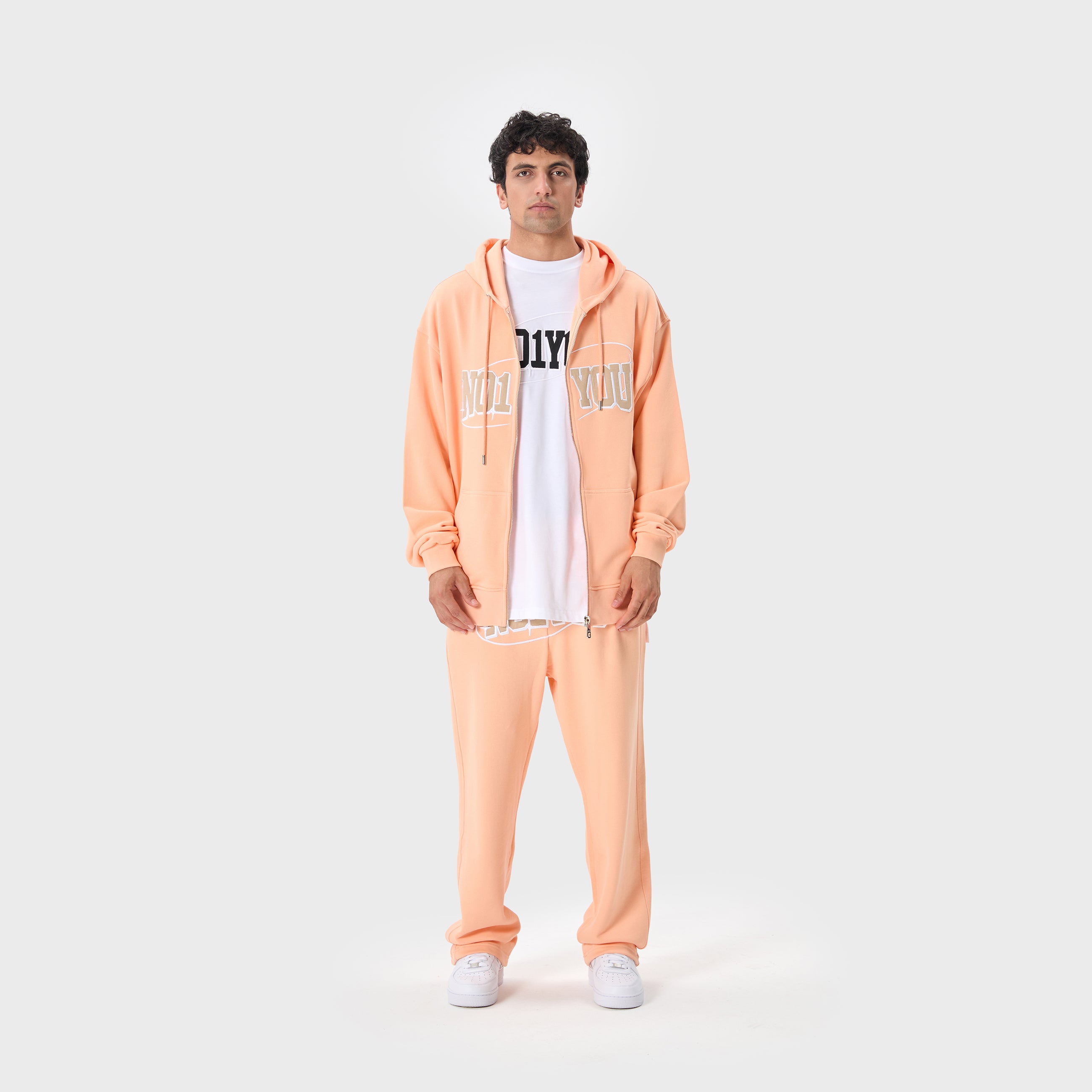 ESSENTIAL 2 PEACH FUZZ STAR ZIP HOODIE