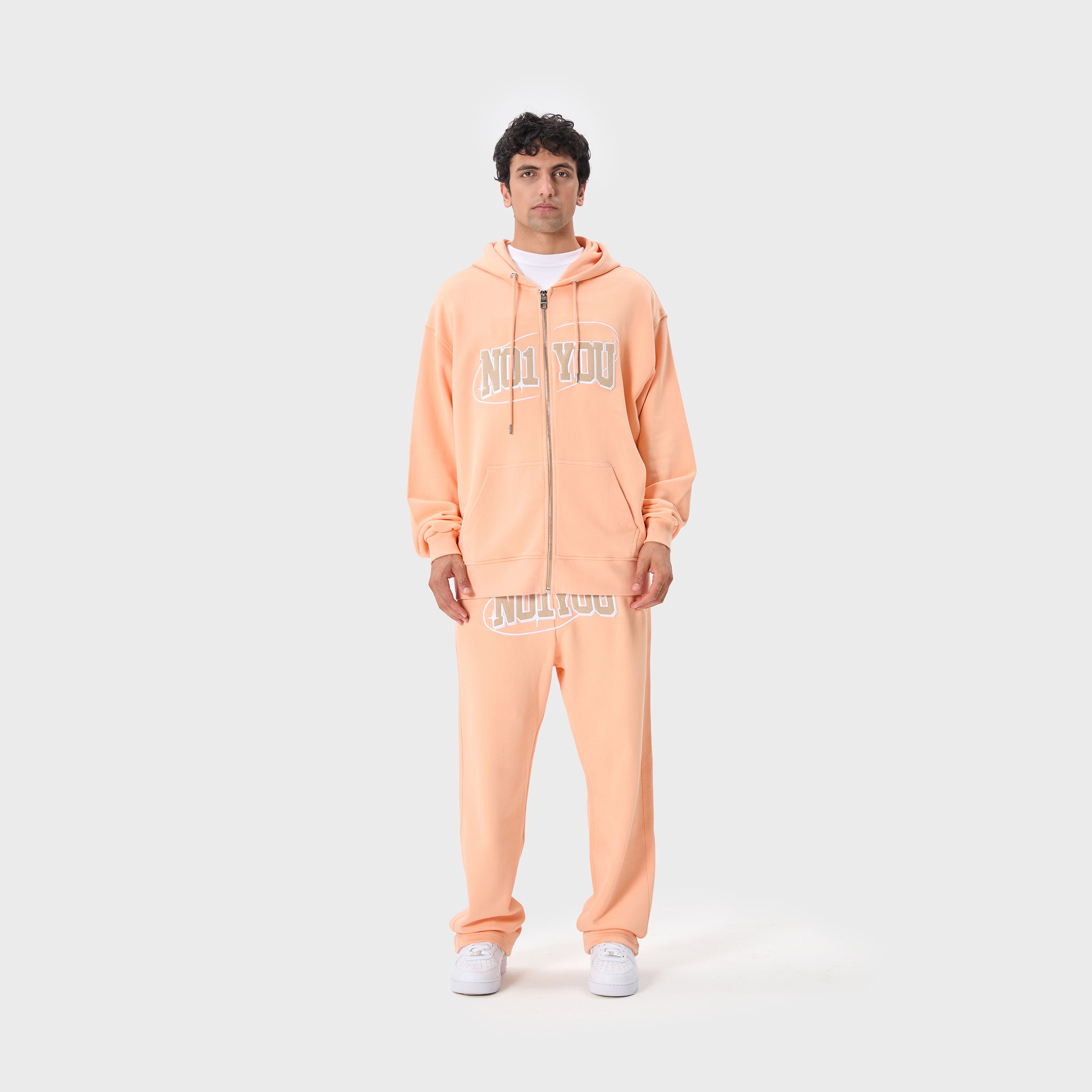 ESSENTIAL 2 PEACH FUZZ STAR ZIP HOODIE