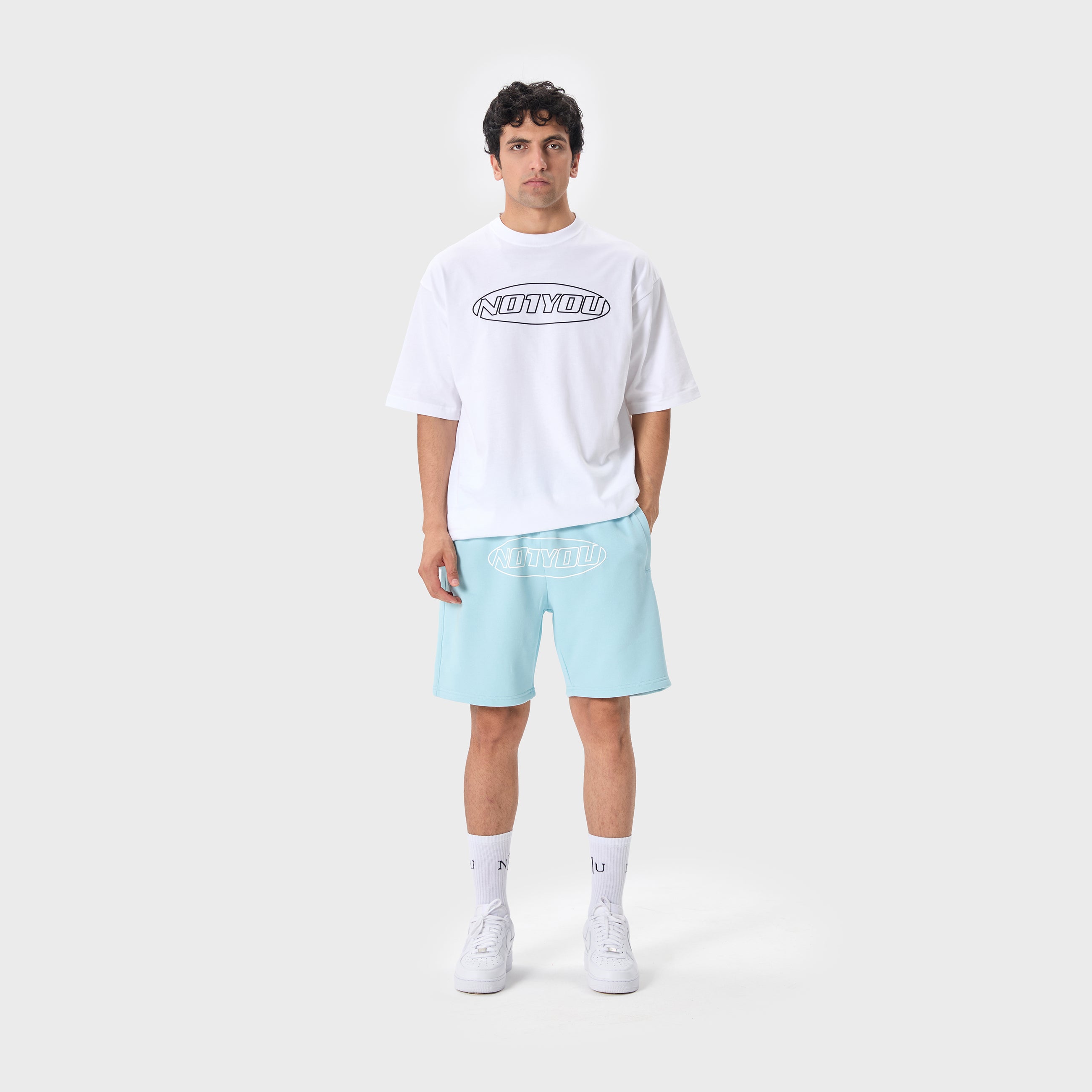 ESSENTIAL 2 BABY BLUE ELLIPSE SWEATSHORT