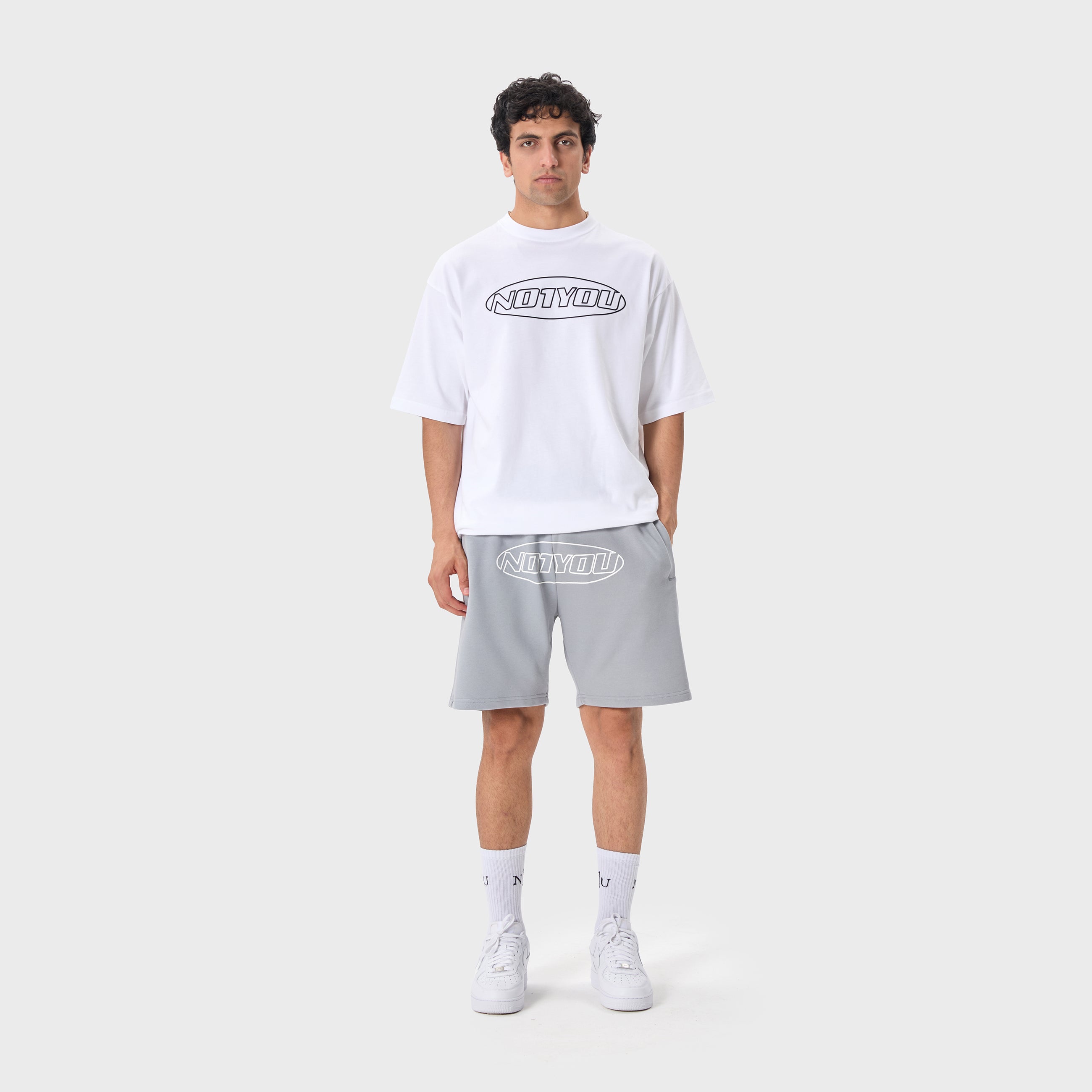 ESSENTIAL 2 LIGHT GREY ELLIPSE SWEATSHORT