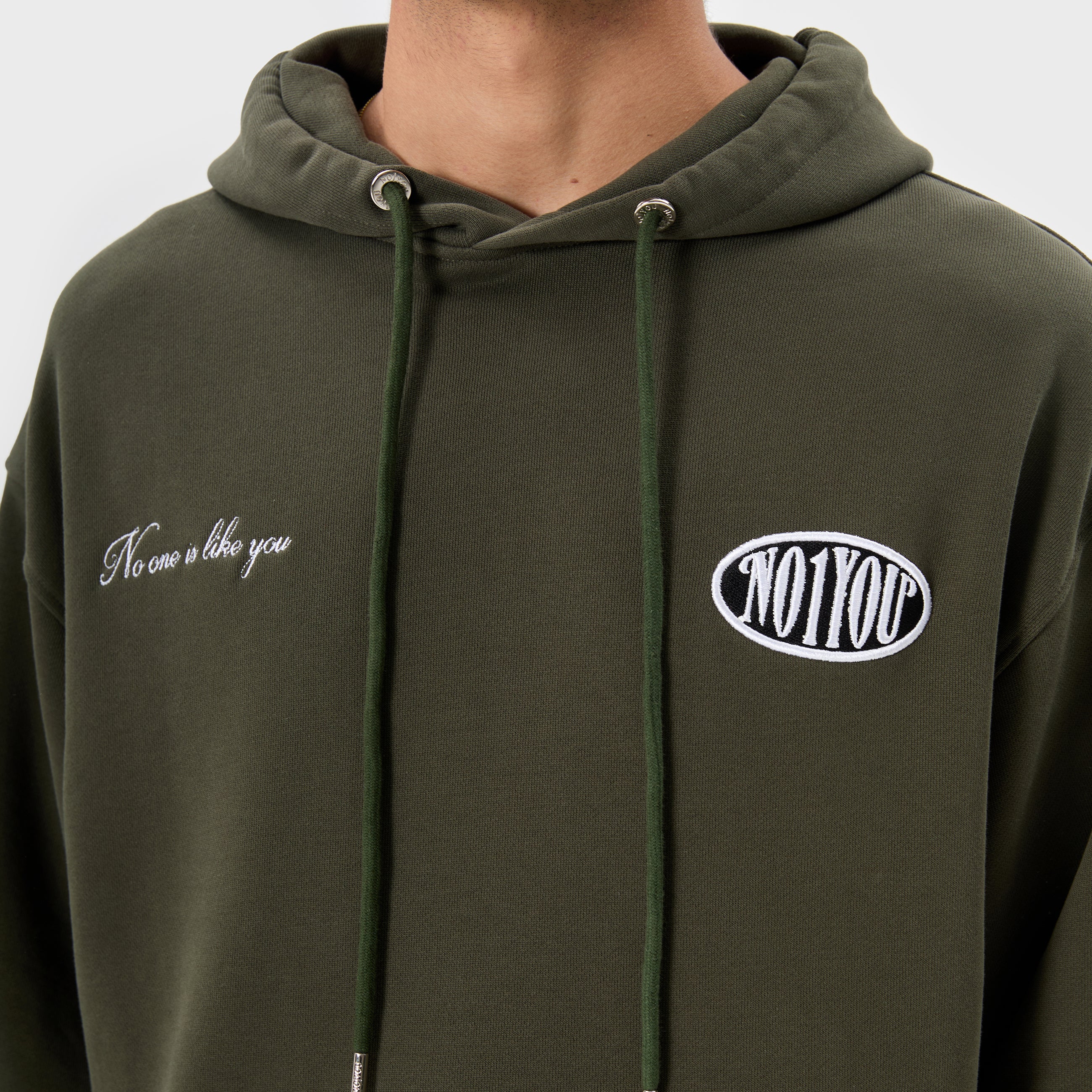 ESSENTIAL 2 DARK GREEN CRESTED HOODIE
