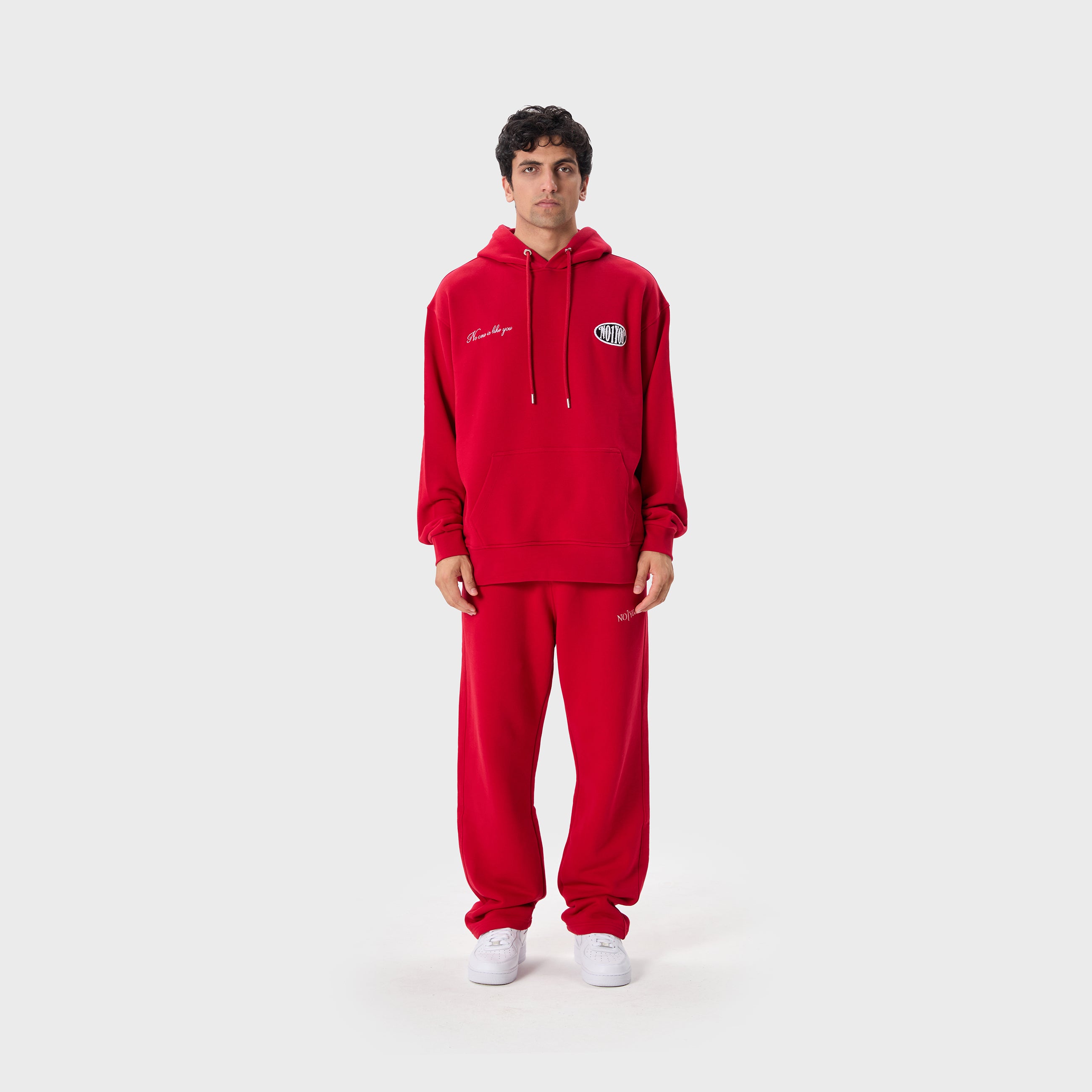 ESSENTIAL 2 RED CRESTED HOODIE