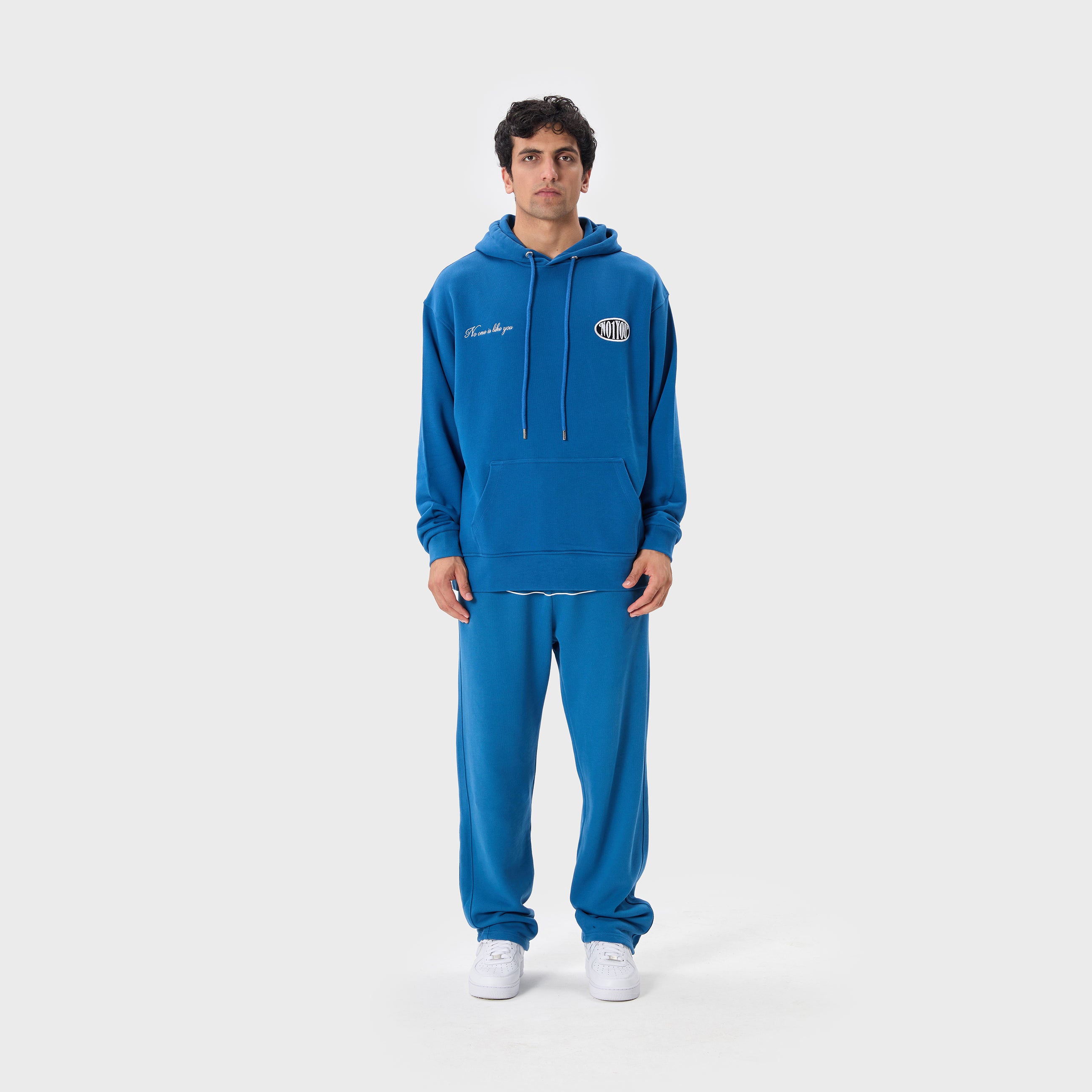 ESSENTIAL 2 DARK BLUE CRESTED HOODIE