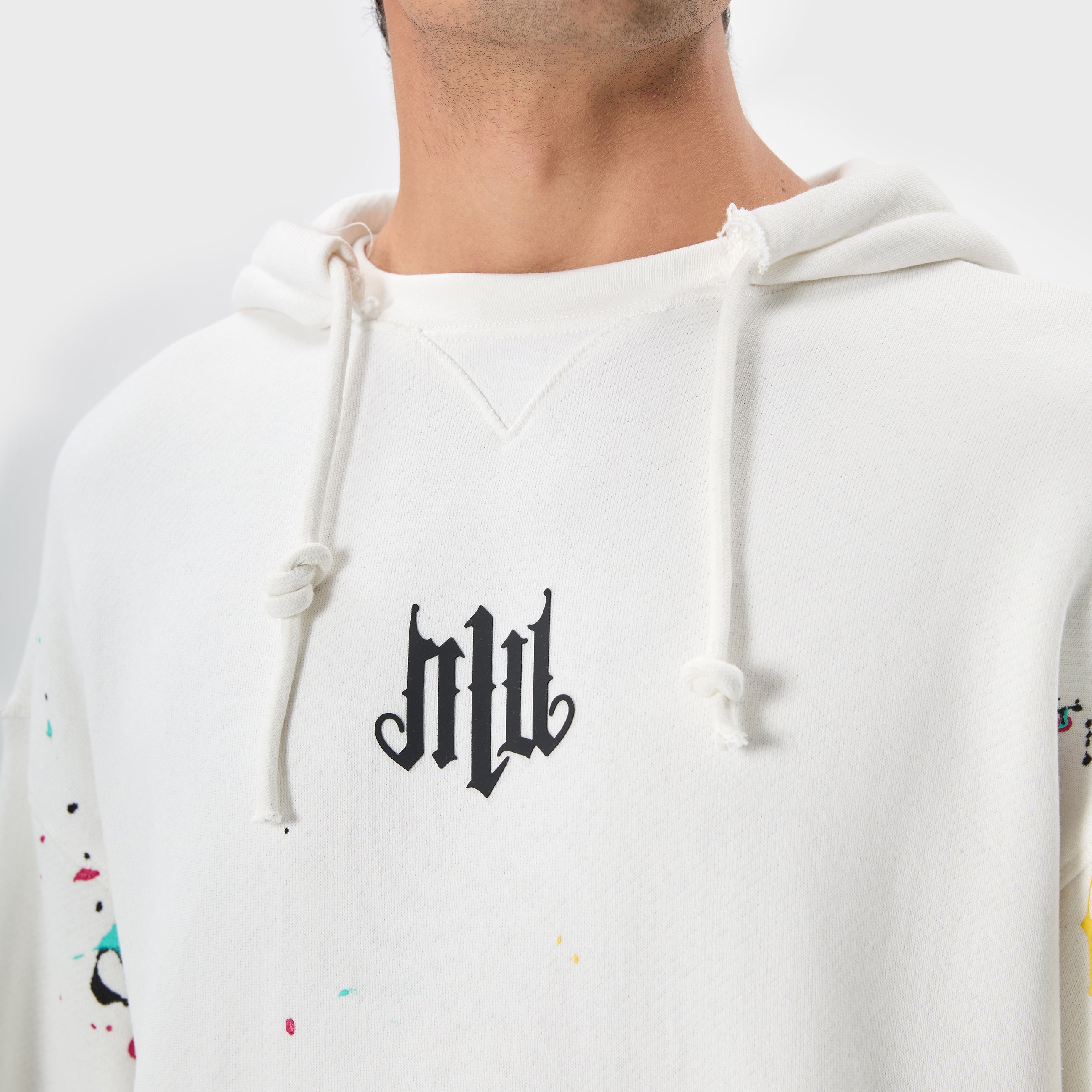 BLC SPLASHY WHITE HOODIE