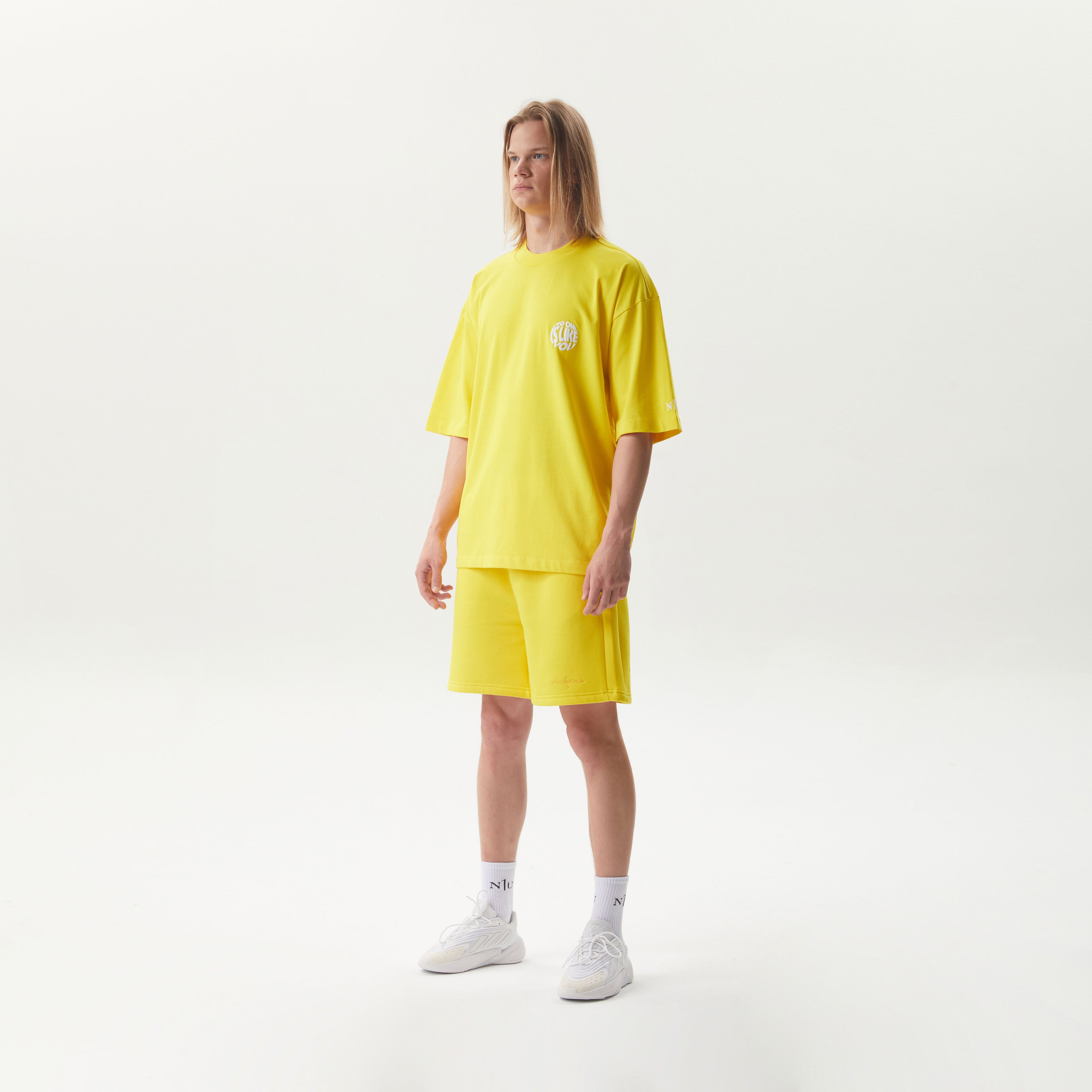 T-Shirt mit Backprint Gelb Unisex - No1You