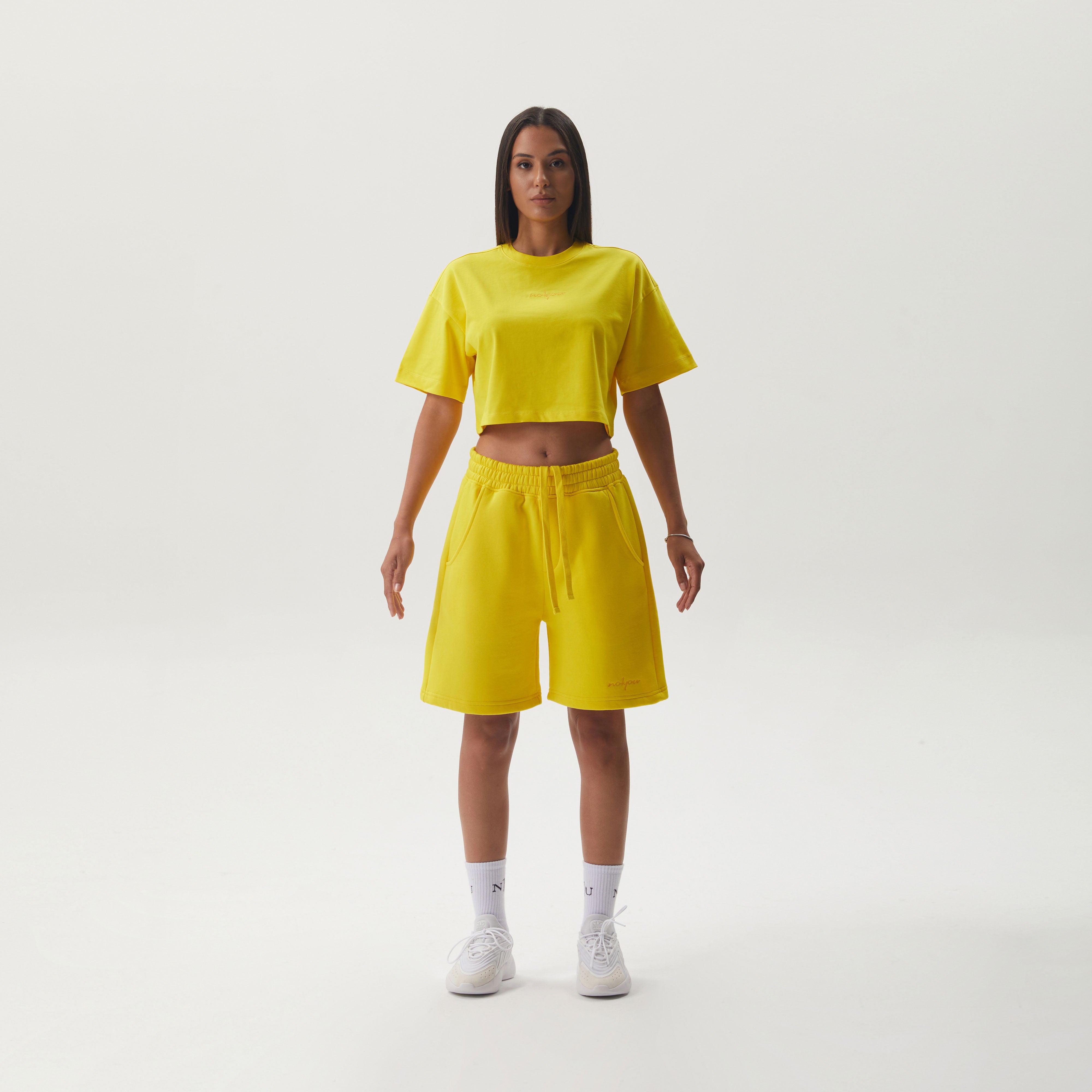 ESSENTIAL 1 YELLOW CROP TSHIRT