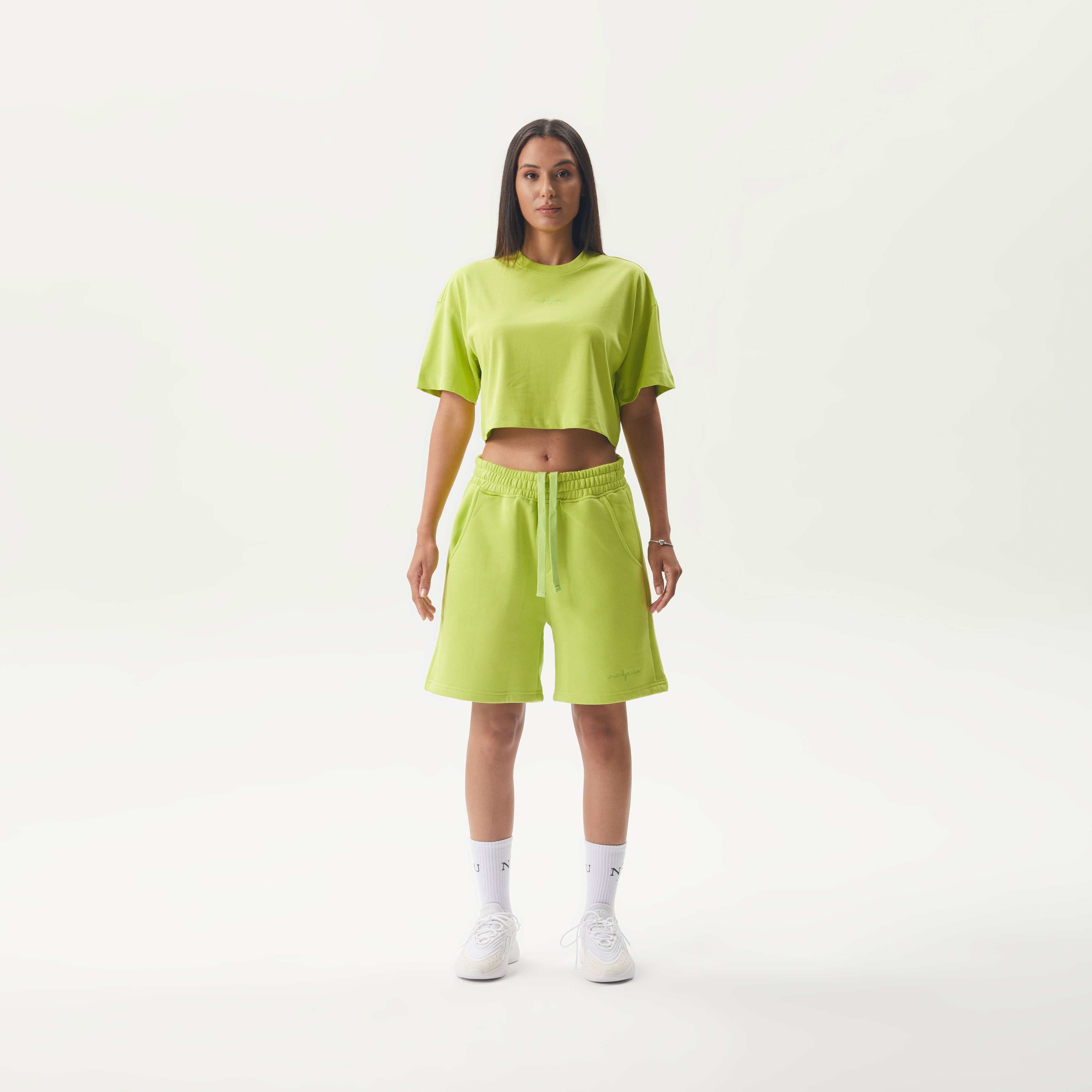 ESSENTIAL 1 LIME CROP TSHIRT