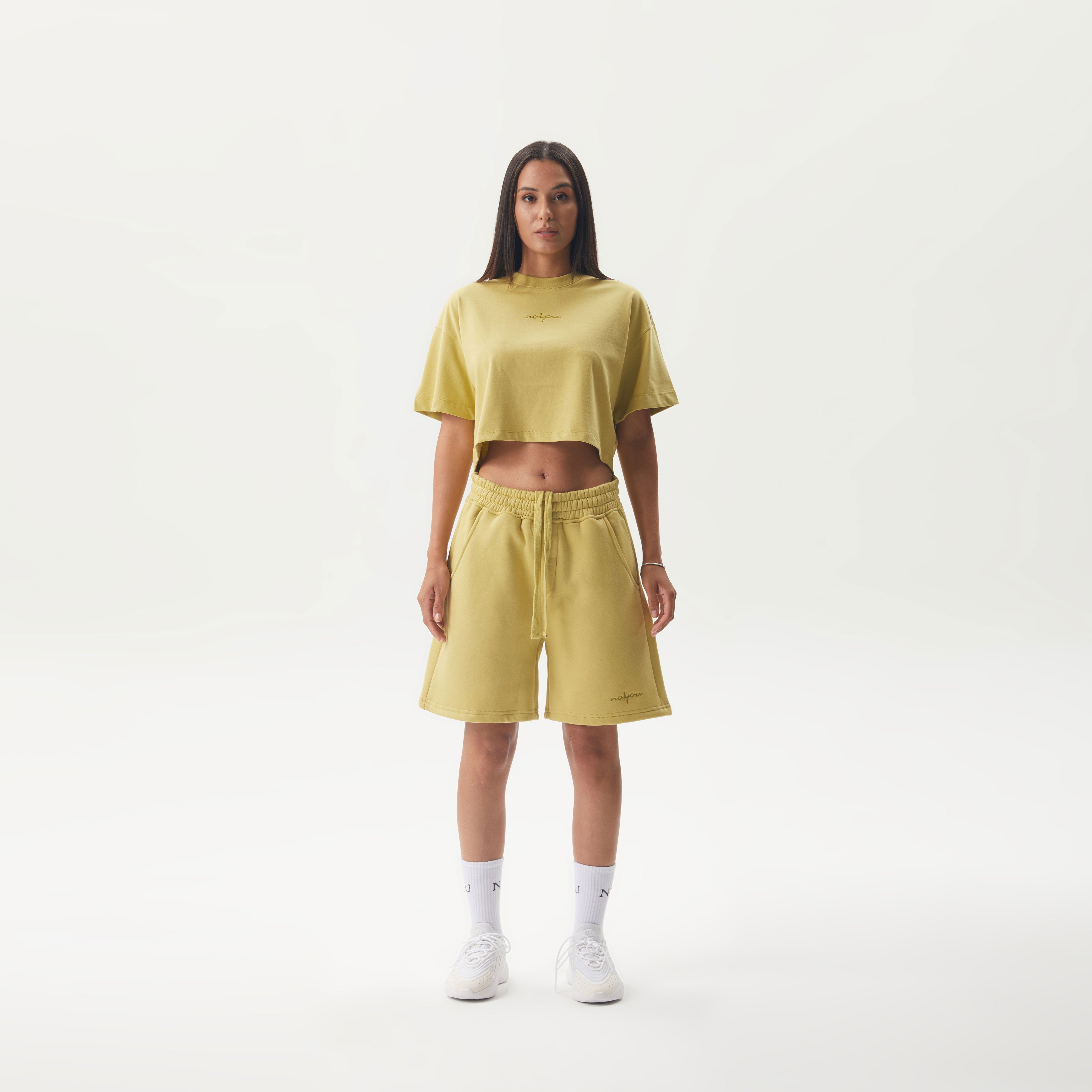 ESSENTIAL 1 LEAK GREEN CROP TSHIRT