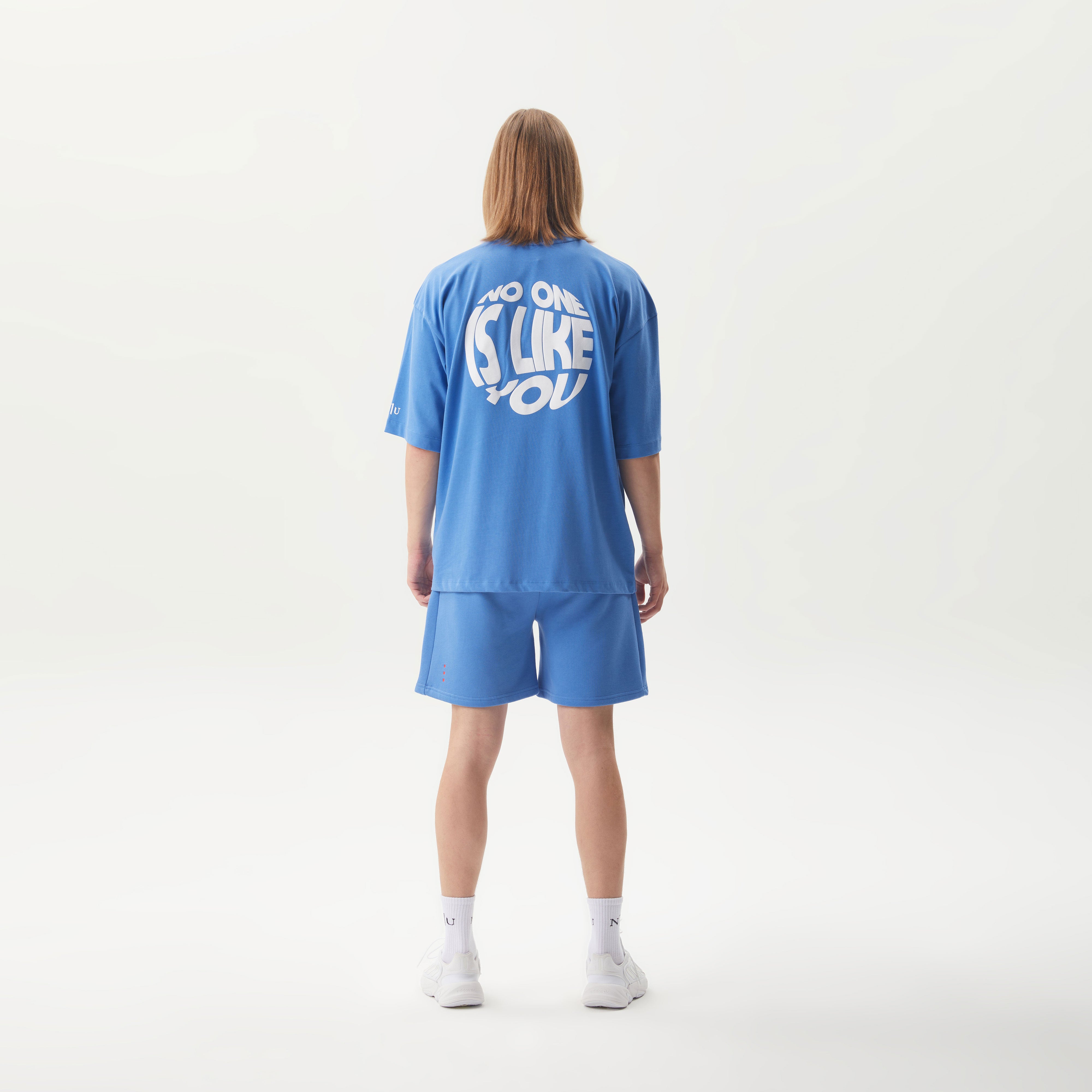T-Shirt mit Backprint Blau Unisex - No1You